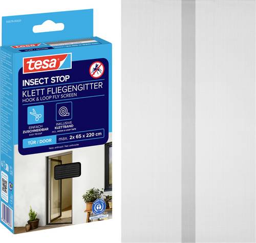 Tesa Insect Stop 55679-00021-07 Tür-Fliegengitter (B x H) 650 mm x 2200 mm Anthrazit 1 St.