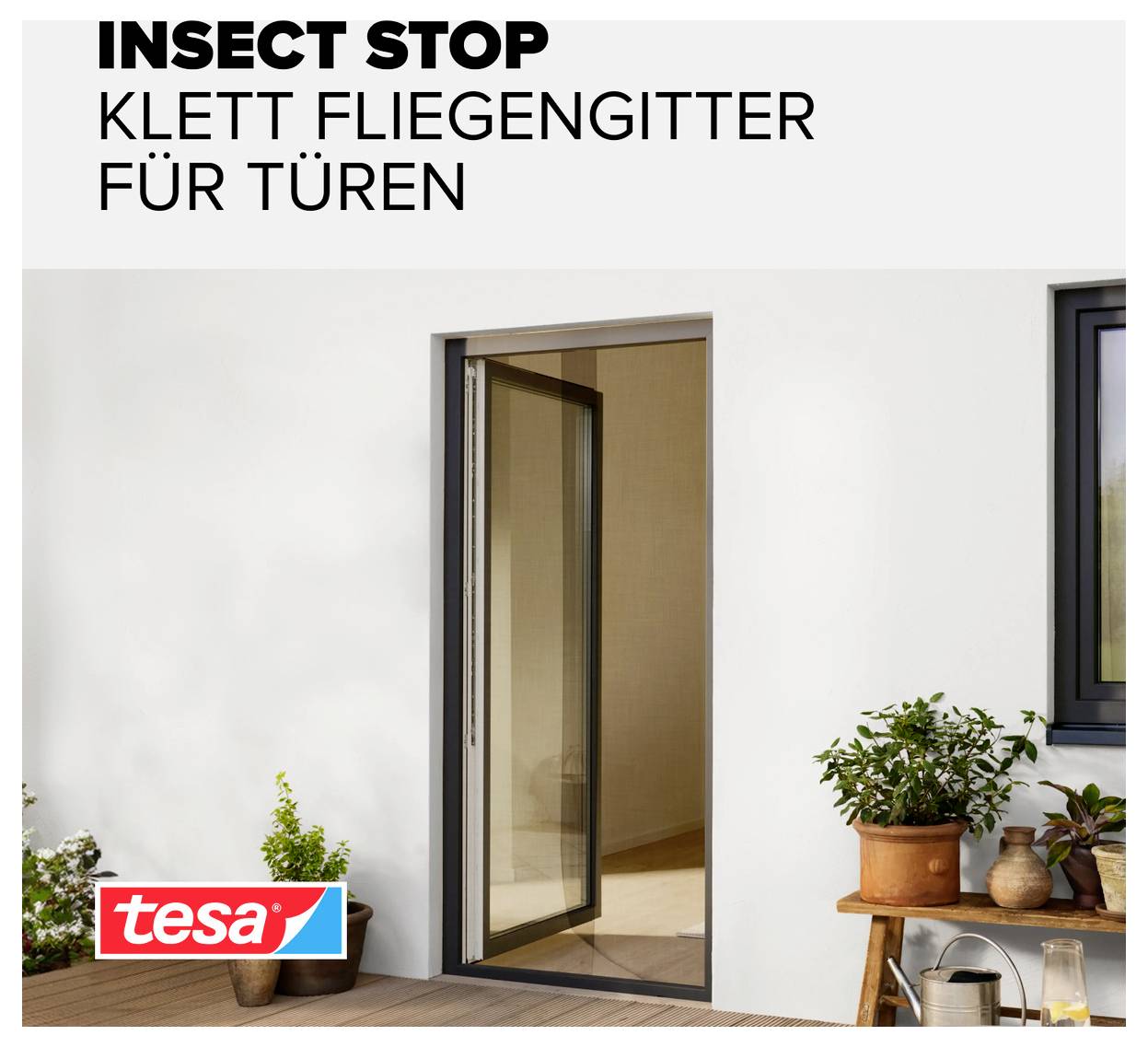 Tesa Insect Stop 55679-00021-07 Tür-Fliegengitter (B x H) 650mm x 2200mm Anthrazit 1St.
