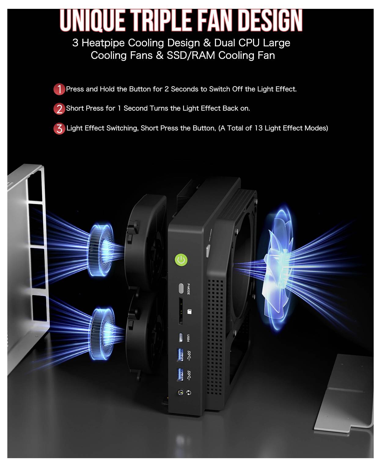 GMKtec Workstation Mini PC, KI-Supercomputer EVO-X2-2 AMD Ryzen AI Max+ 395 128+2TB DDR5X AMD Ryzen AI Max+ 395 5.1GHz 128GB RAM