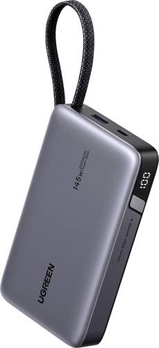 UGREEN Powerbank 20000 mAh USB PD 3.0 Li-Ion Schwarz (metallic) Statusanzeige