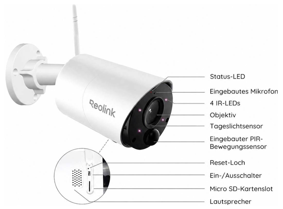 Reolink Argus Series B320 BWB5MP07W IP Überwachungskamera 2880 x 1616 Pixel