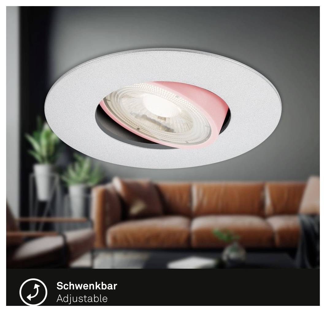 Briloner 7602034 7602034 Einbauleuchte EEK: F (A - G) LED LED 4.9W Chrom (matt)