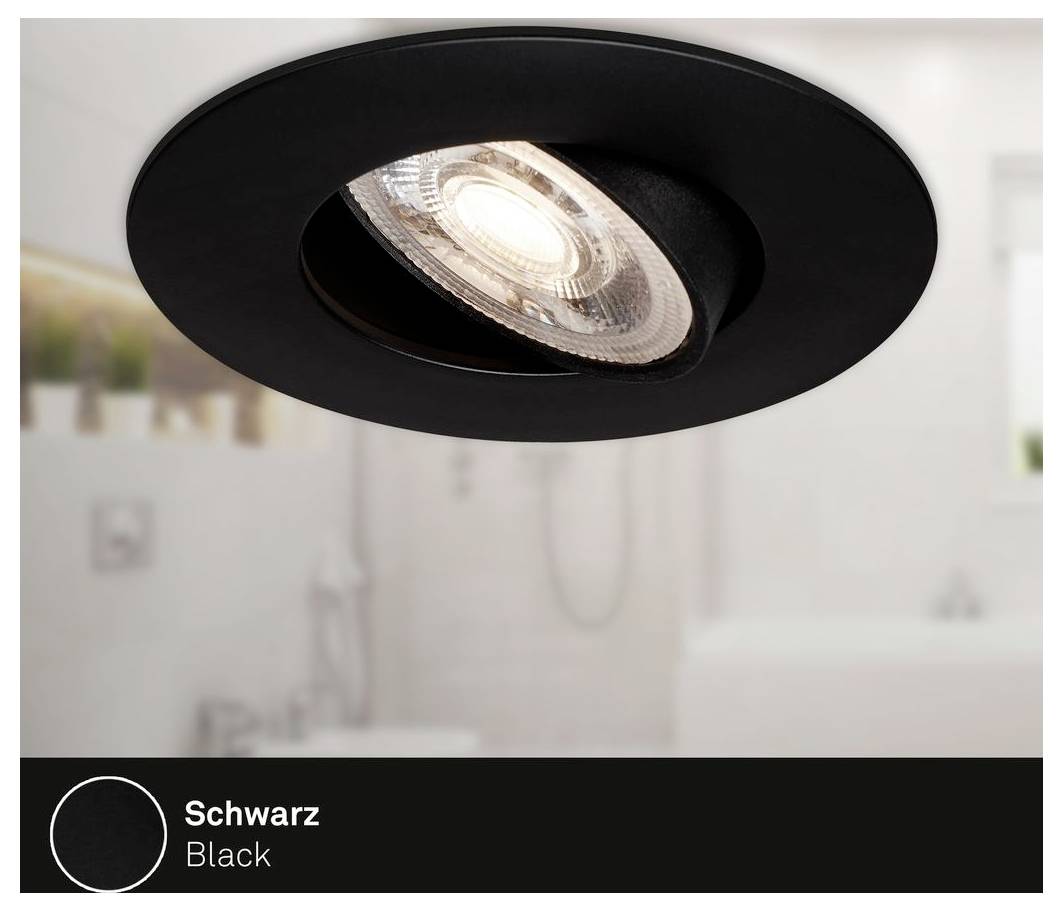 Briloner 7602035 7602035 Einbauleuchte EEK: F (A - G) LED LED 4.9W Schwarz