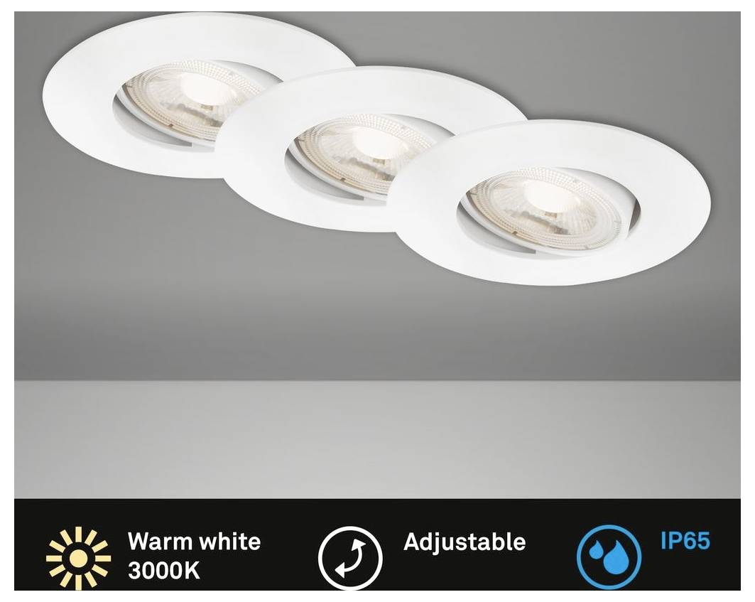Briloner 7602036 7602036 Einbauleuchte EEK: F (A - G) LED LED 4.9W Weiß