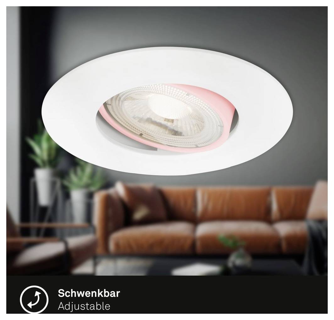 Briloner 7602036 7602036 Einbauleuchte EEK: F (A - G) LED LED 4.9W Weiß