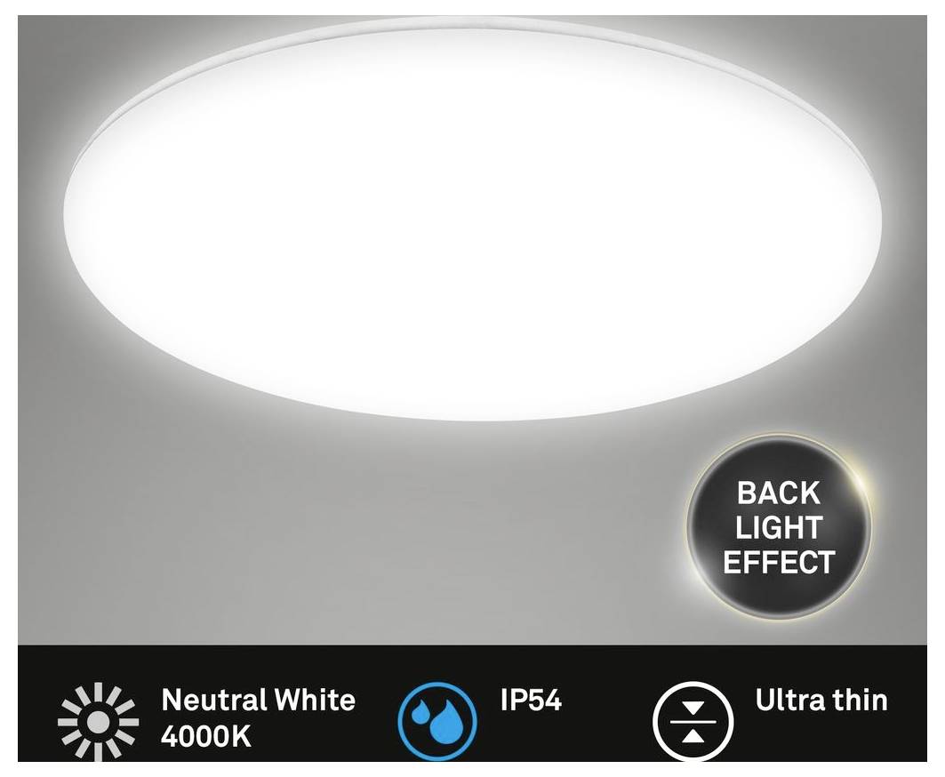 Briloner 3832016 Bad-Deckenleuchte EEK: F (A - G) LED LED 18W Neutralweiß Weiß