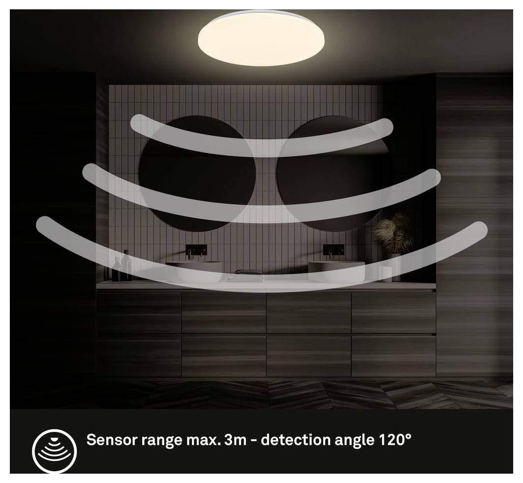 Briloner 3827016 3827016 Deckenleuchte mit Bewegungsmelder LED LED EEK: F (A - G) 12W Weiß