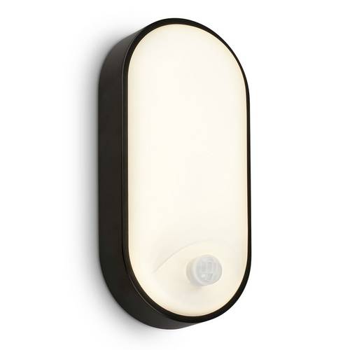 Briloner RUCH 3830015 Wandleuchte mit Bewegungsmelder LED EEK: F (A - G) 12 W LED Schwarz