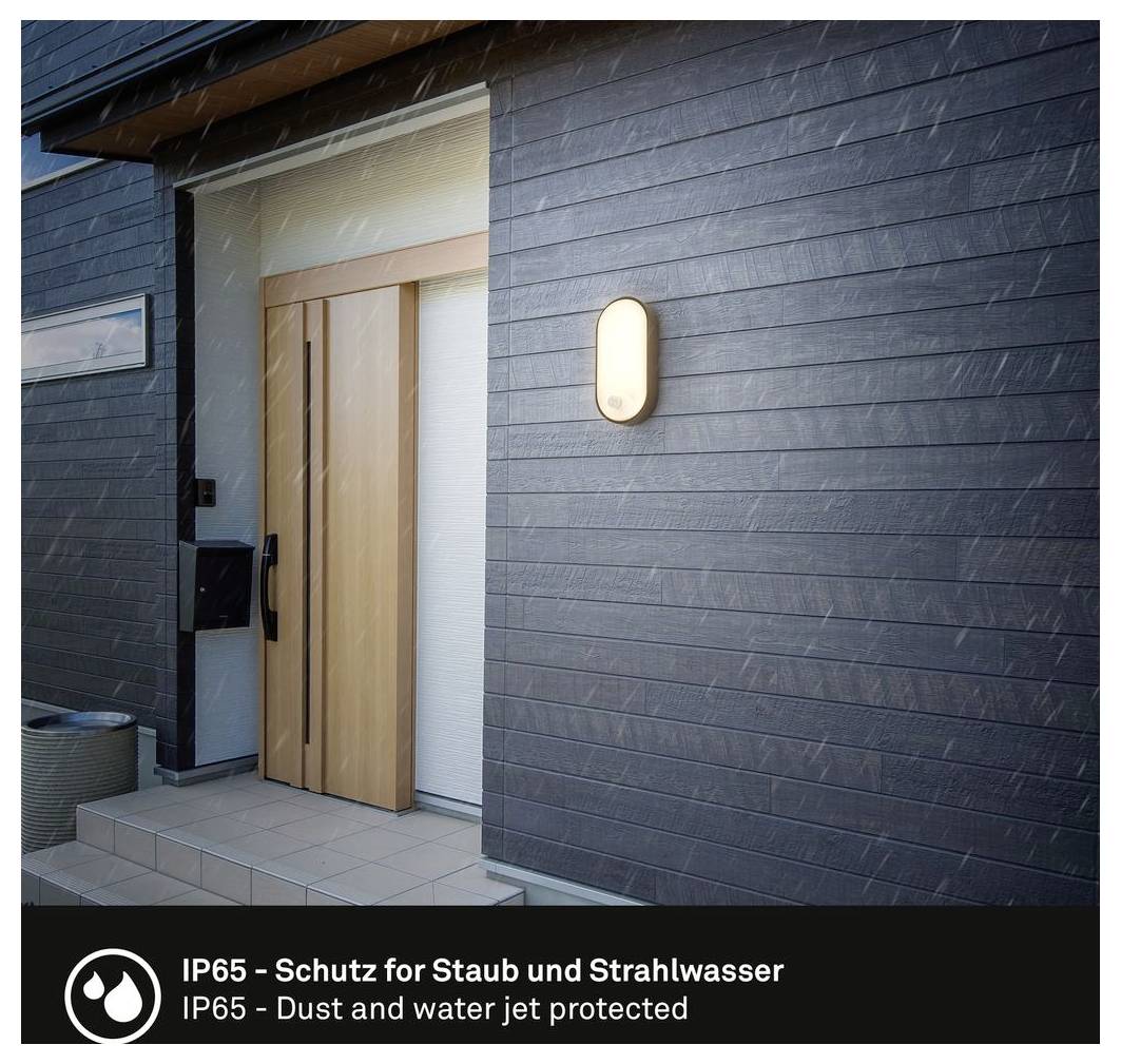 Briloner RUCH 3830015 Wandleuchte mit Bewegungsmelder LED EEK: F (A - G) 12 W LED Schwarz
