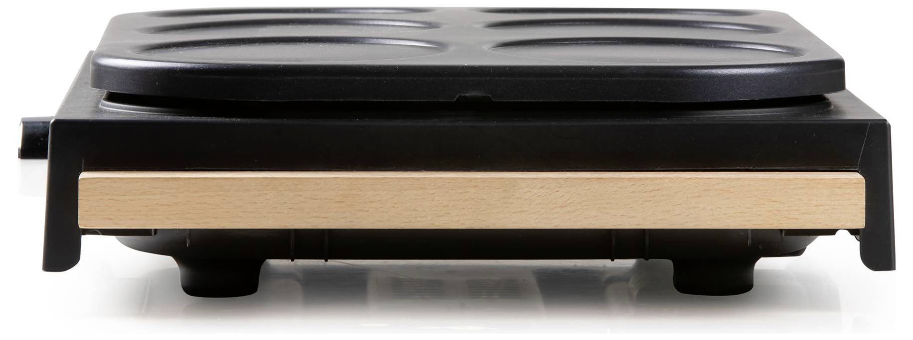 DOMO DO8717PN Pancake-Maker Antihaftbeschichtung, stufenloser Temperaturregler, Kontrollleuchte Schwarz