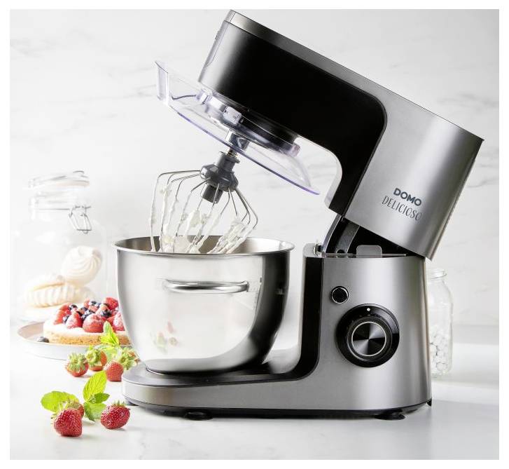 DOMO DO9293KR "Delicioso" Küchenmaschine 1200 W Edelstahl
