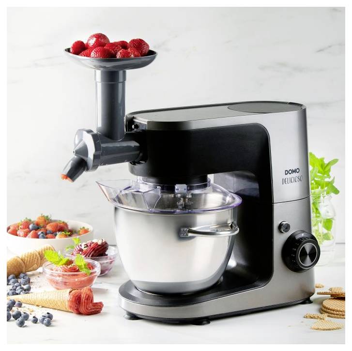 DOMO DO9293KR "Delicioso" Küchenmaschine 1200 W Edelstahl