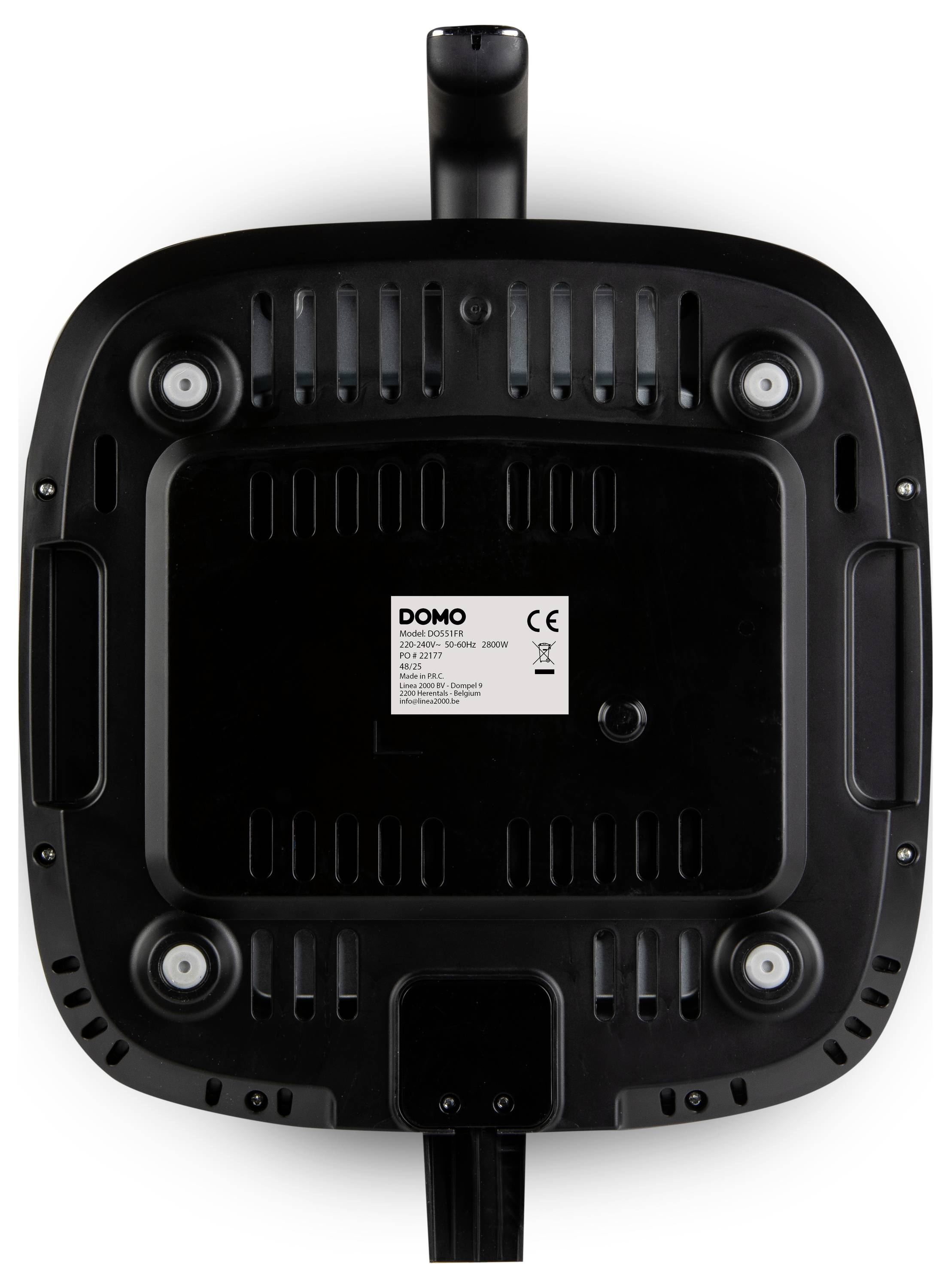 DOMO Heißluft-Fritteuse 2800 W Schwarz, Silber