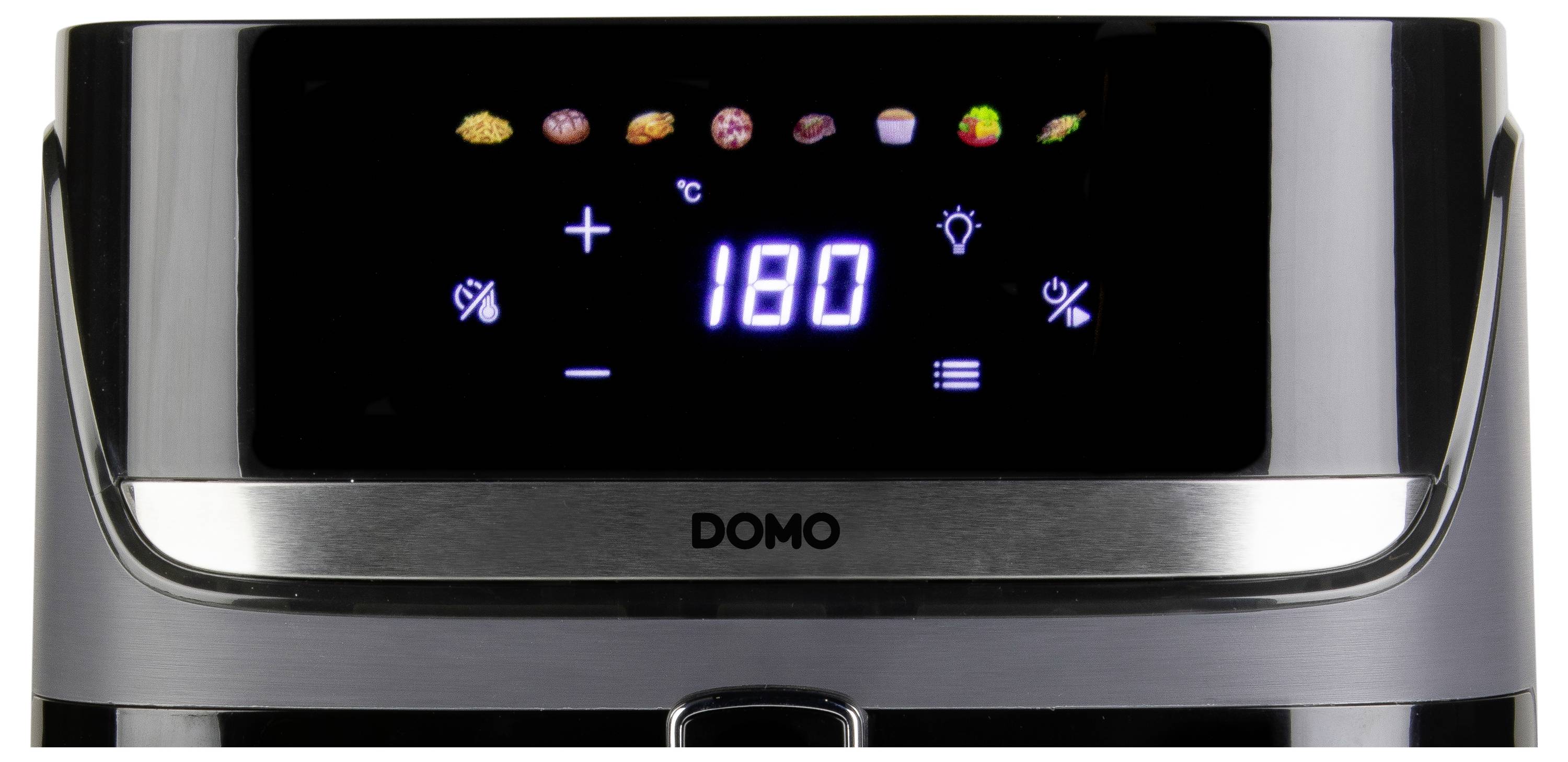 DOMO Heißluft-Fritteuse 2800 W Schwarz, Silber