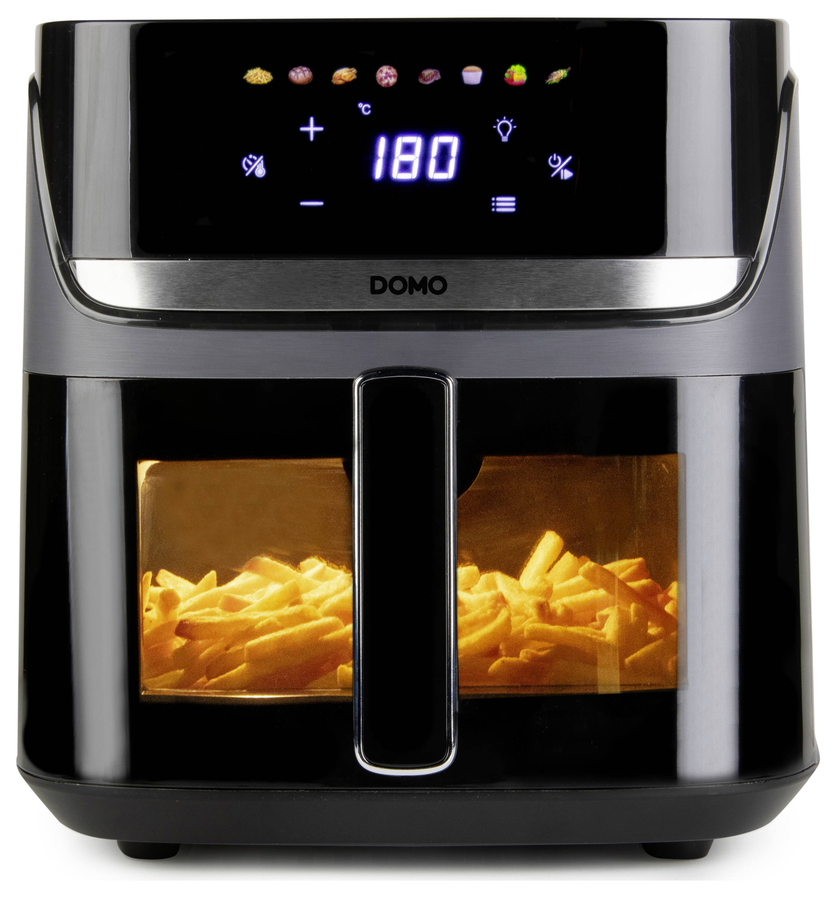 DOMO Heißluft-Fritteuse 2800 W Schwarz, Silber