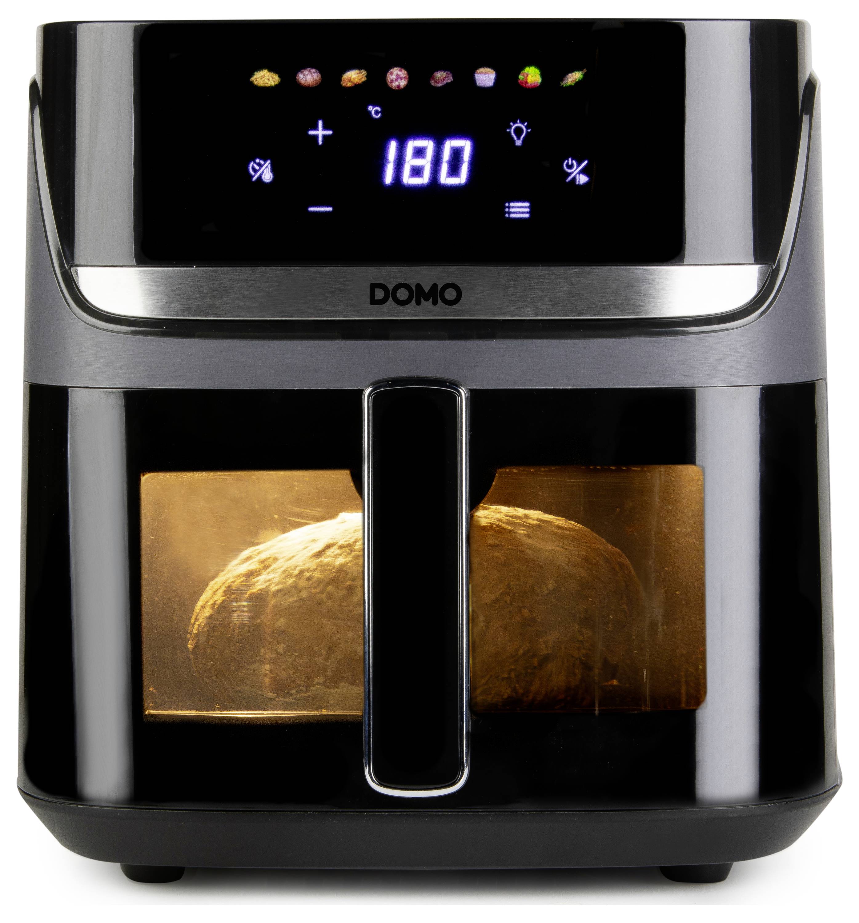 DOMO Heißluft-Fritteuse 2800 W Schwarz, Silber