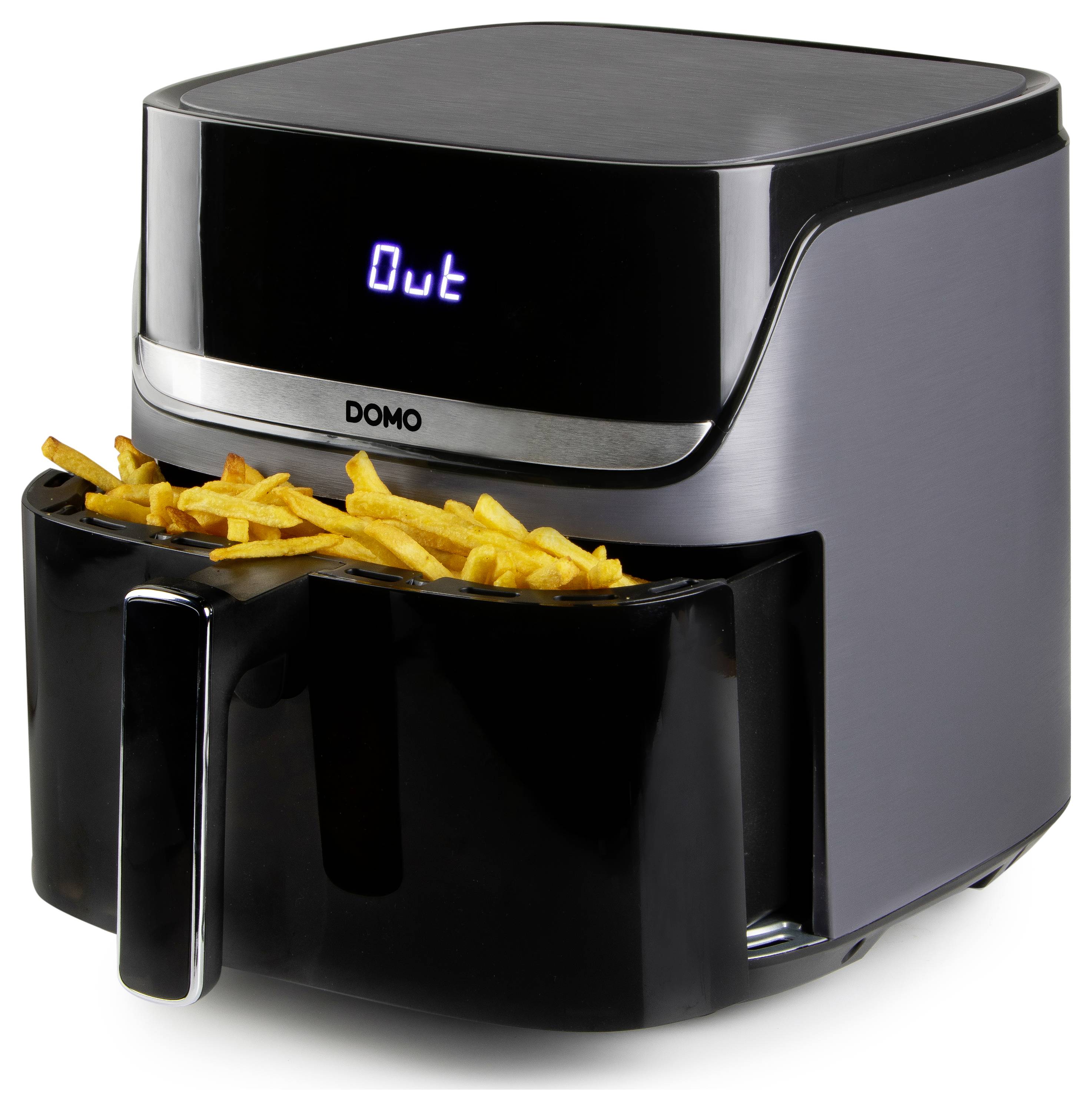 DOMO Heißluft-Fritteuse 2800 W Schwarz, Silber