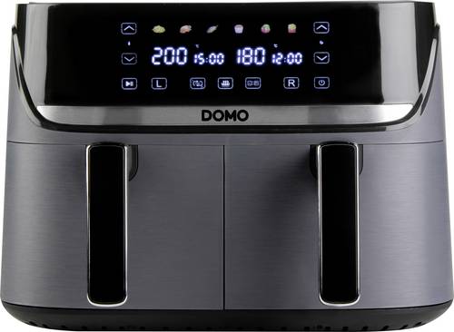 DOMO Heißluft-Fritteuse 2850 W Schwarz, Silber
