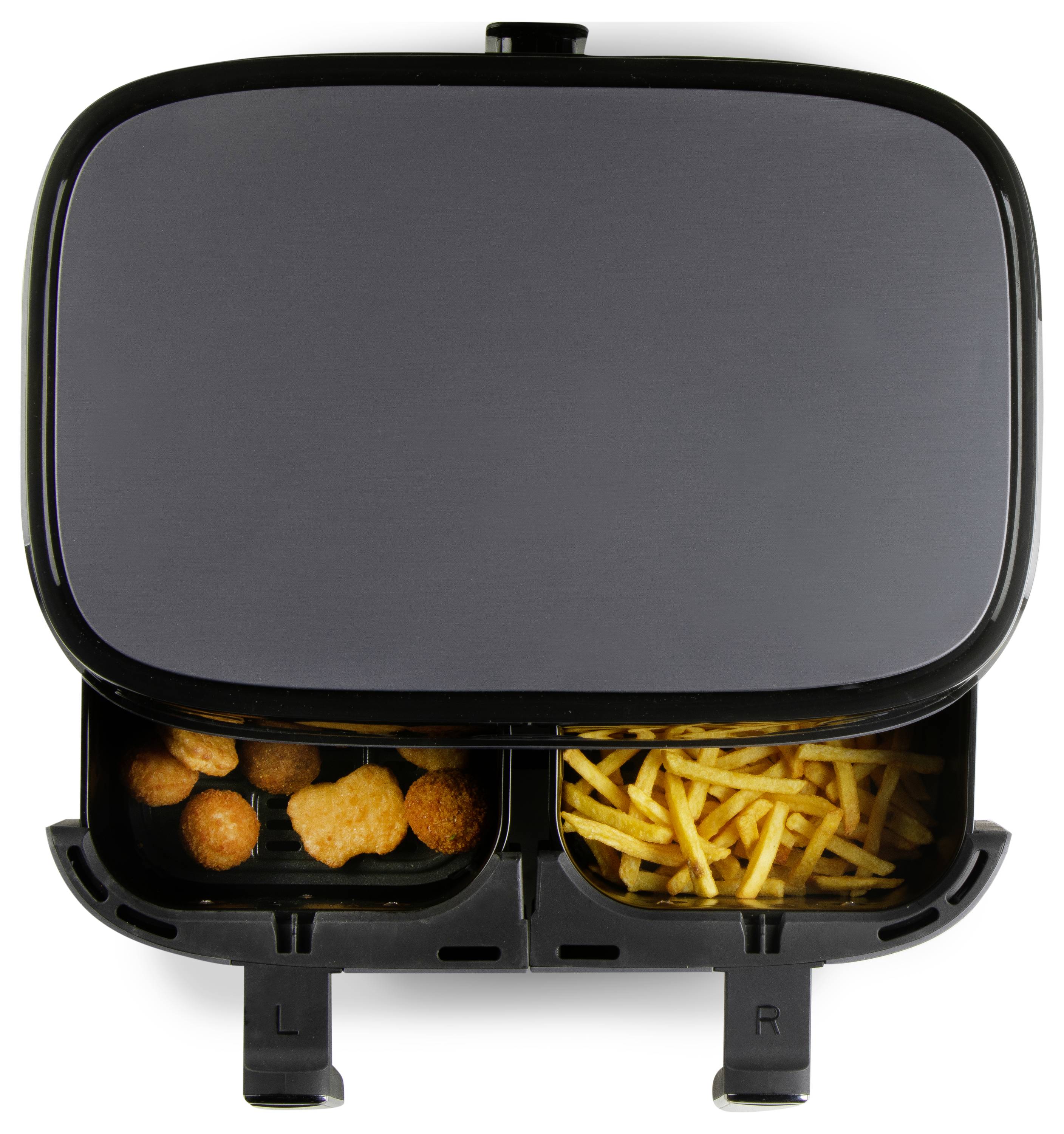 DOMO Heißluft-Fritteuse 2850 W Schwarz, Silber