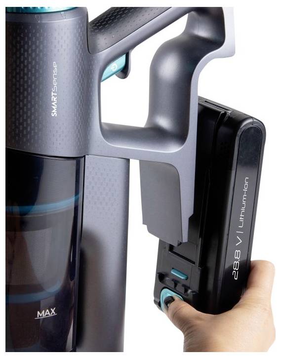 DOMO DO252SV Akku-Handstaubsauger 28.8 V 450 W Beutellos, mit Display, Zyklon-Technik