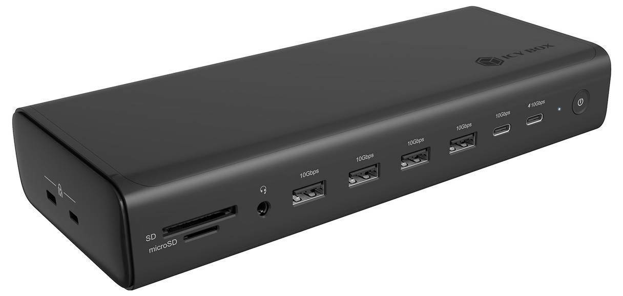 Werbegrafik mit USB-Typ-A-zu-USB-C-Kabel und Adapter, verbunden mit einem Laptop, mit dem Text 'A+C' und 'Anschluss an den PC über USB Typ-A'