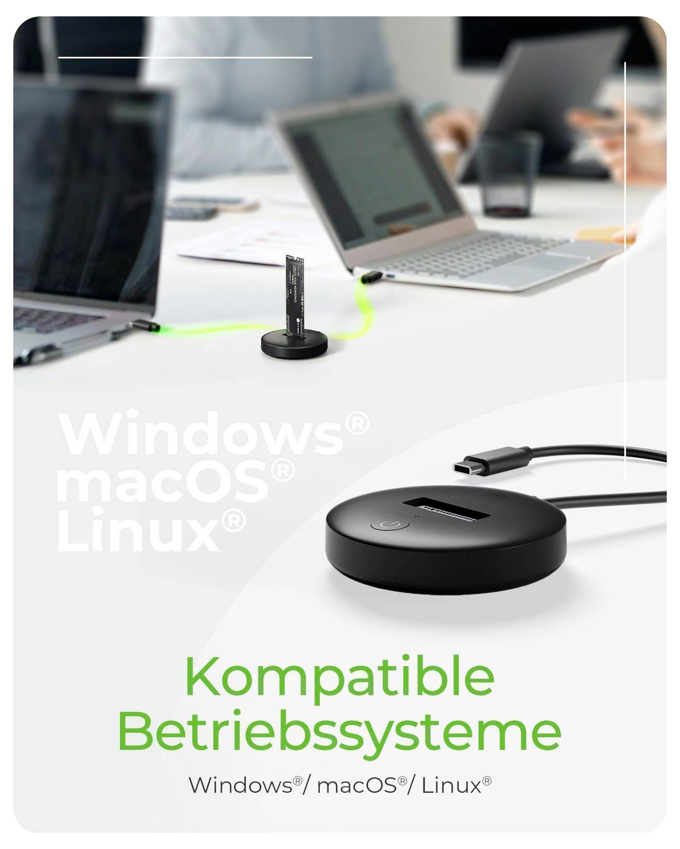 ICY BOX IB-1610MCD-C31 USB-C® M.2 PCIe NVMe Dockingstation