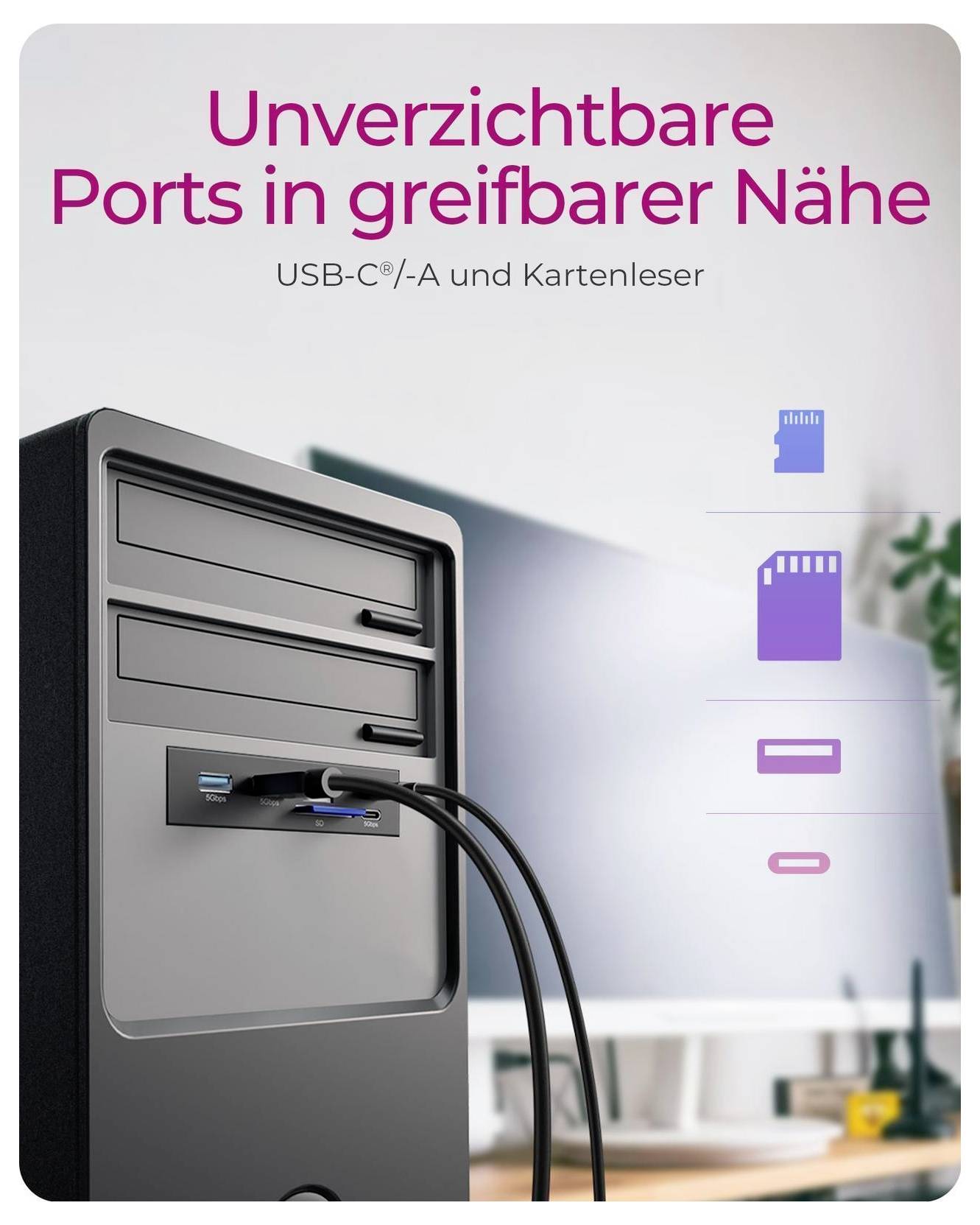 ICY BOX IB-HUB1419-i3 3.5 Zoll Festplatten-Einbaurahmen Schwarz