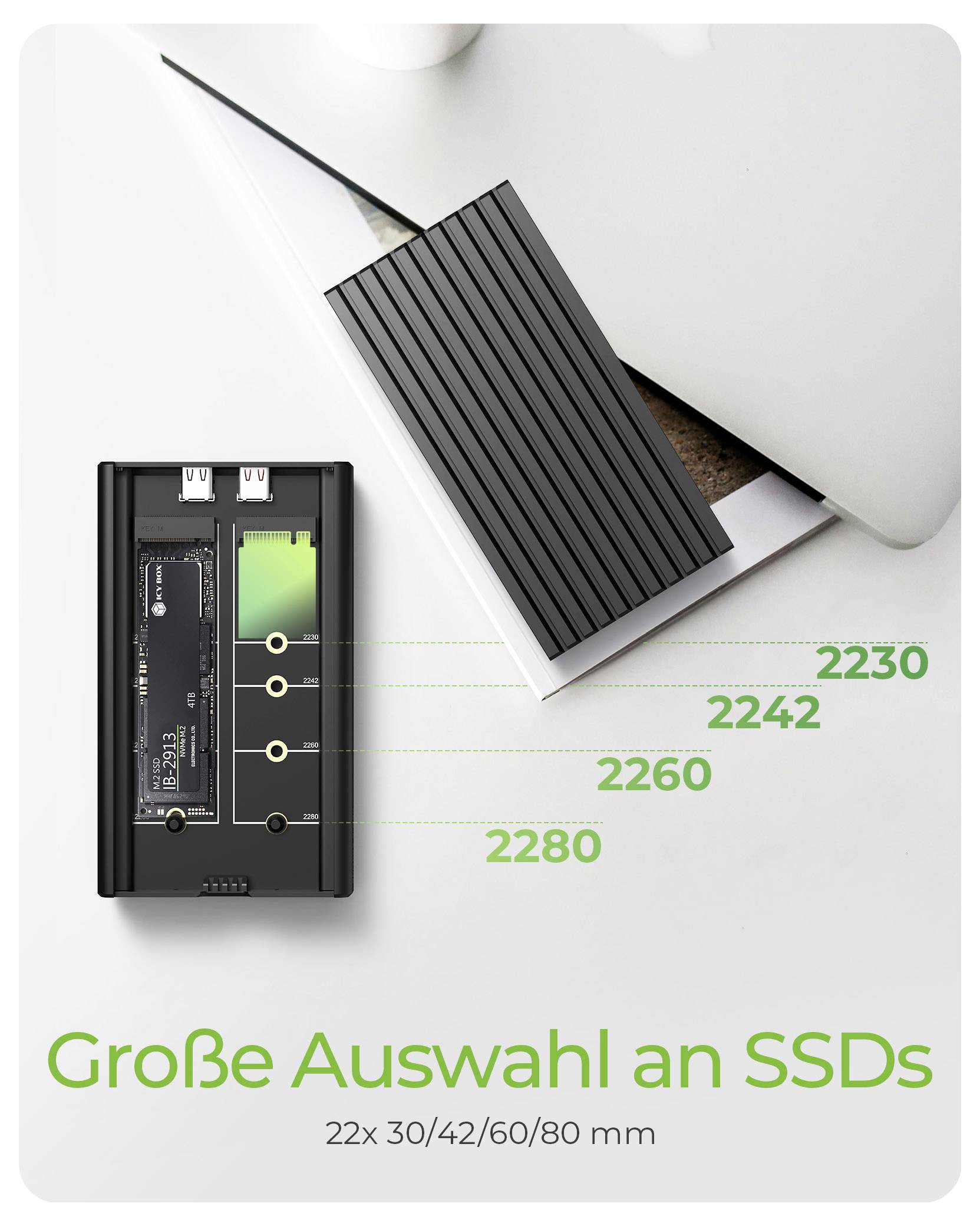 Große Auswahl an SSDs22x 30/42/60/80 mm