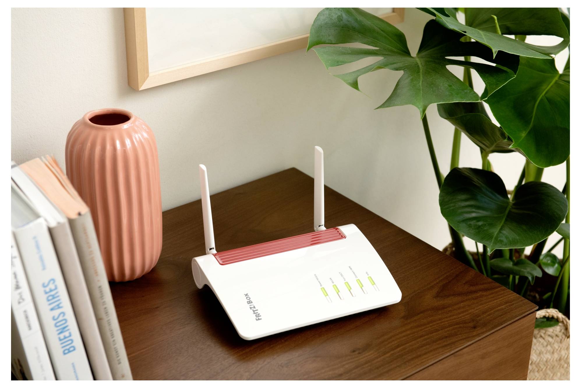 Box 7630, Wi-Fi 7 (802.11be), Dual-Band (2,4 GHz/5 GHz), Ethernet/LAN, ADSL2+, Weiß, Rot, Tabletop-Router