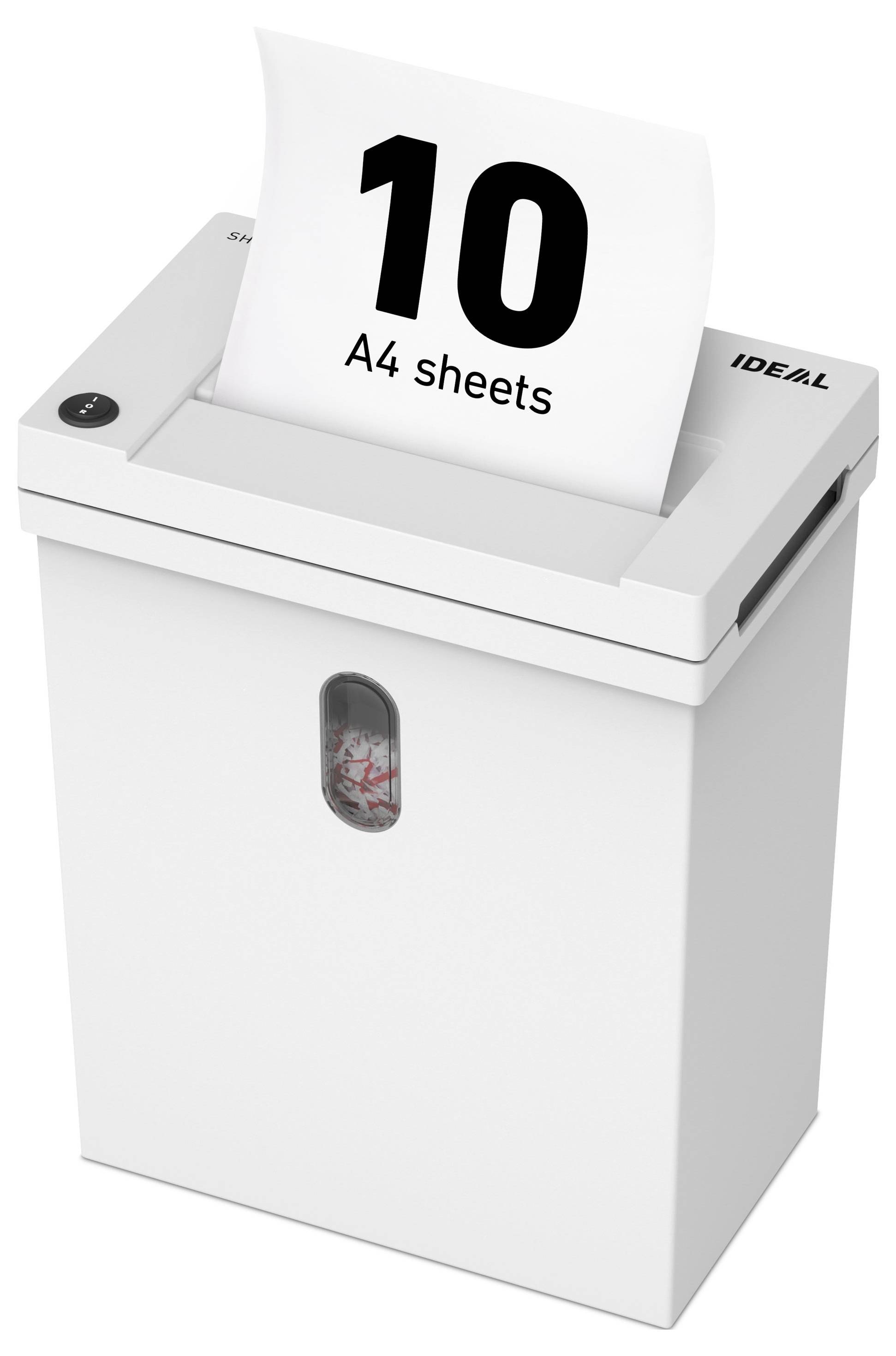 Krug & Priester IDEAL SHREDCAT 8100 Aktenvernichter 10 Blatt Partikelschnitt 5 x 30mm P-4 20l Vernichtet auch Büroklammern