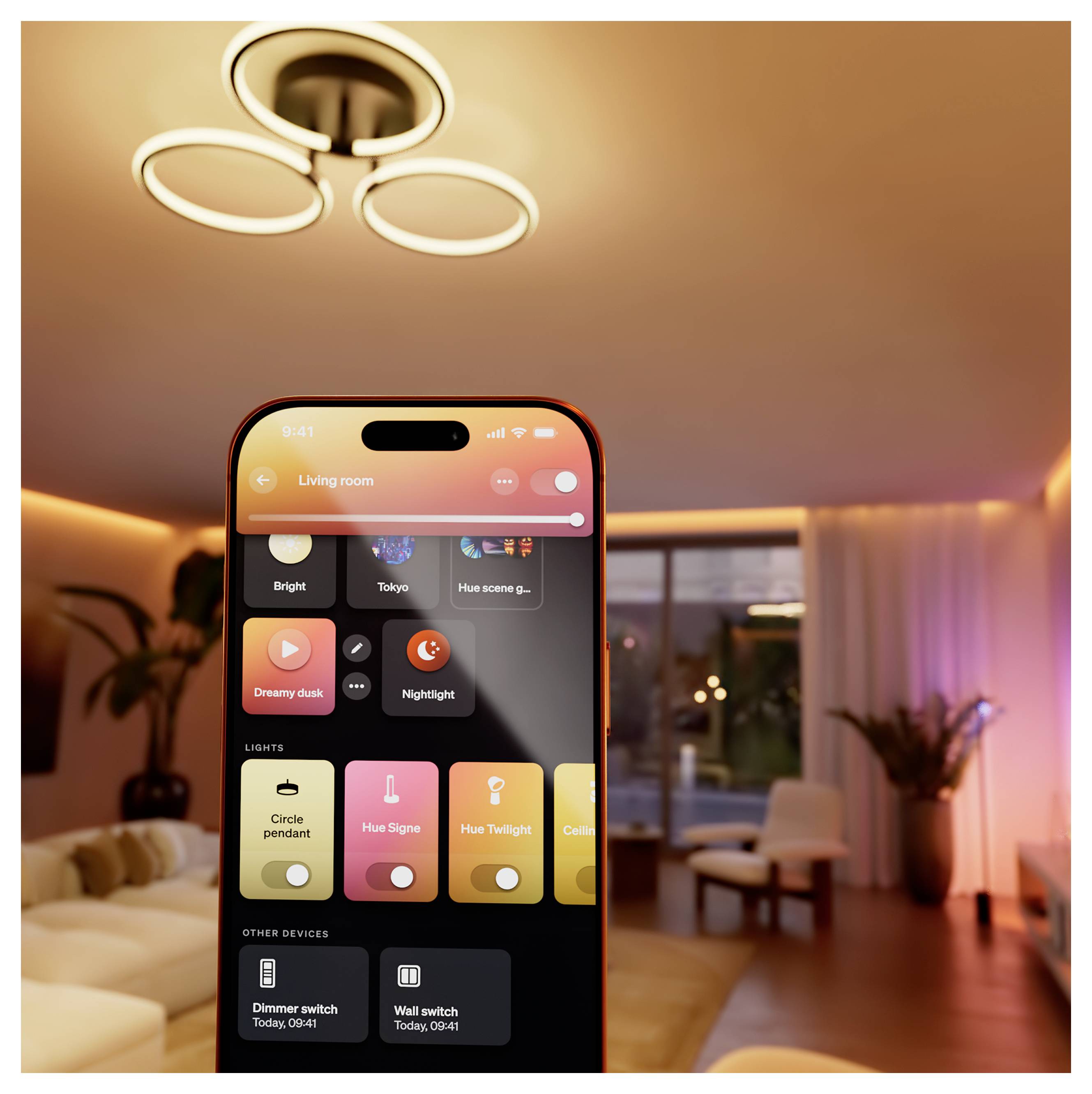 Philips Hue Wandschaltermodul 1 Kanal /1C (200W LED / 200W Halogen) Mit Sprachsteuerung, Per App steuerbar