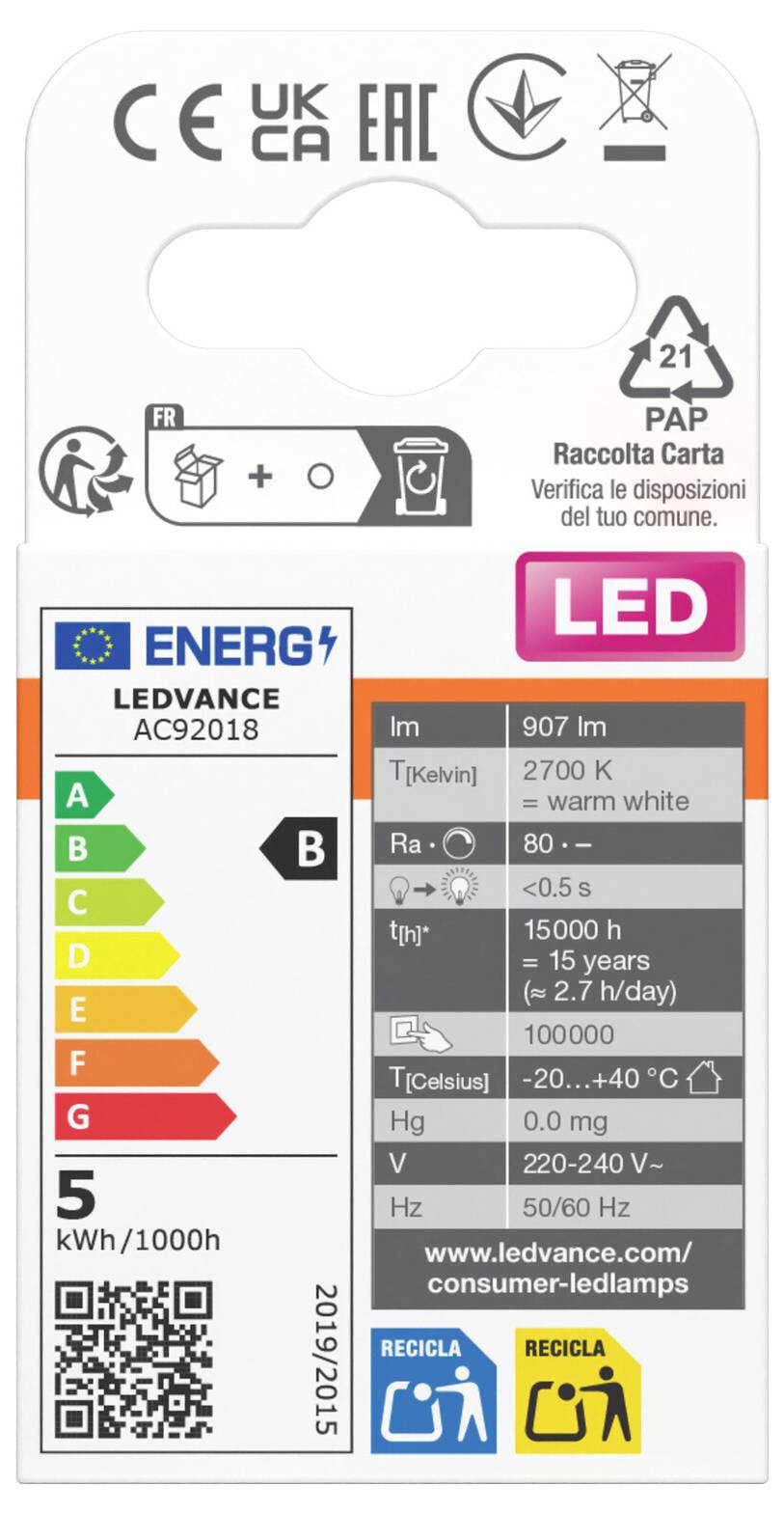 OSRAM 4099854758010 LED EEK B (A - G) G9 Stiftsockel 9W Warmweiß nicht dimmbar 1St.