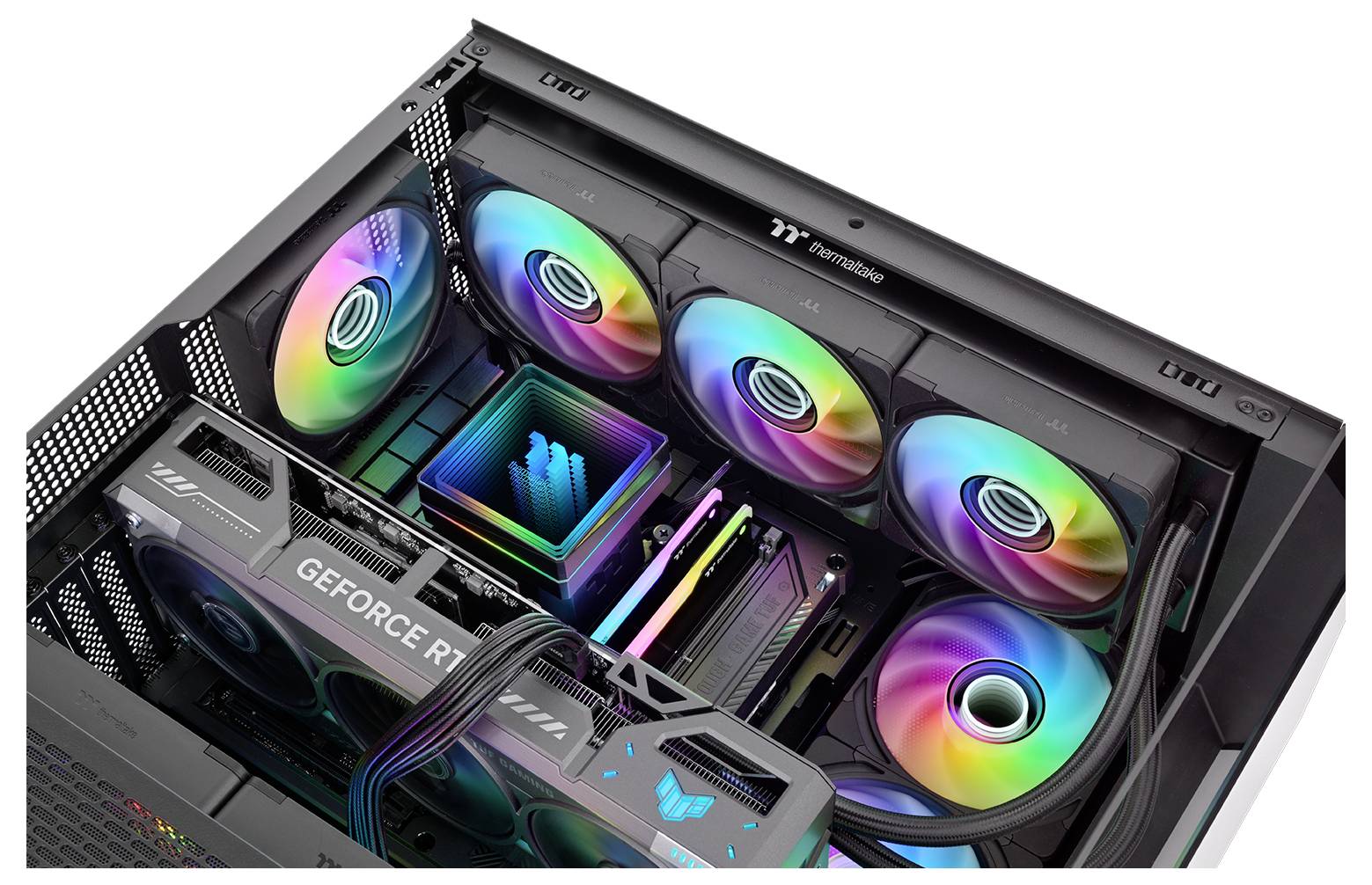 Thermaltake CT120 EX INFINITY ARGB Sync 3Pack Fan PC-Gehäuse-Lüfter Schwarz (B x H x T) 120 x 120 x 28mm