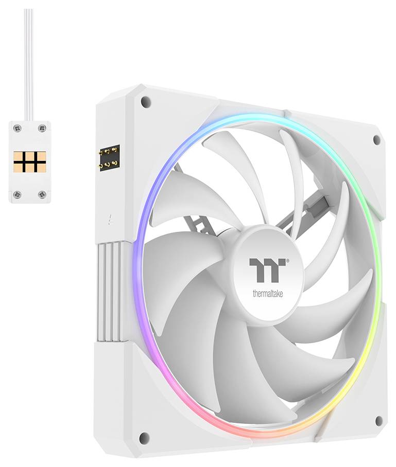 Thermaltake TS140 EX RGB White 3Pack Fan White PC-Gehäuse-Lüfter Weiß (B x H x T) 140 x 140 x 25mm