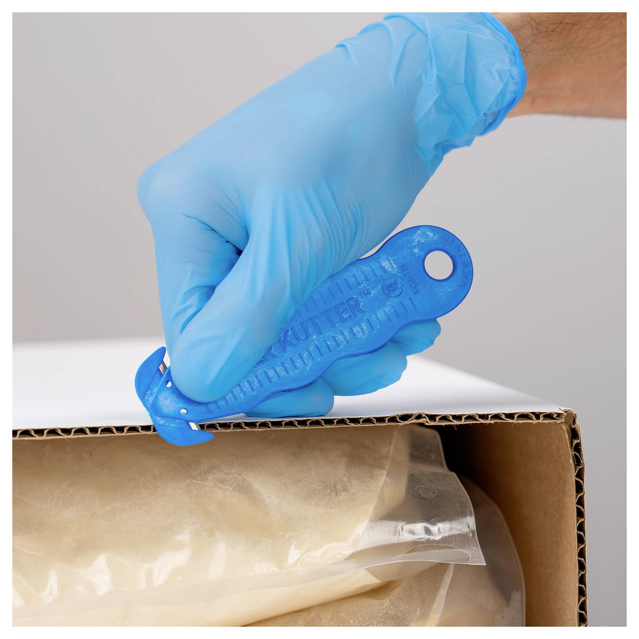 KLEVER KCJ-1SSBX Kutter NSF Food Zone™ Sicherheitsmesser Blau, 10St.