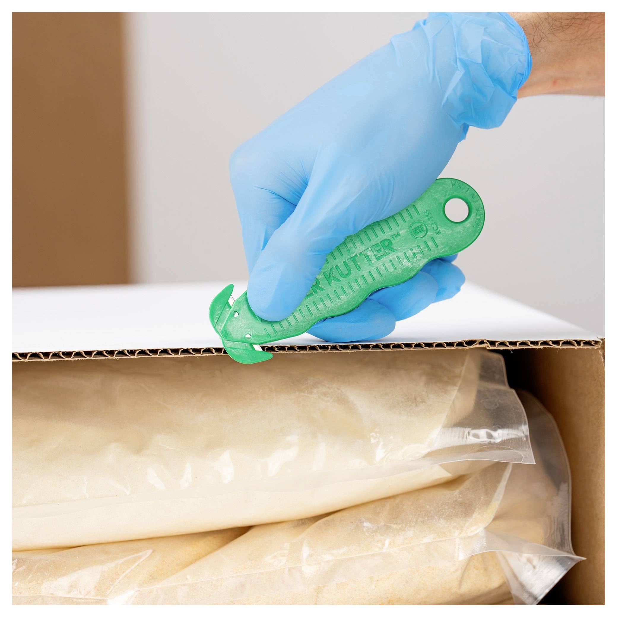 KLEVER KCJ-1SSFX Kutter NSF Food Zone™ Sicherheitsmesser Grün, 10St.