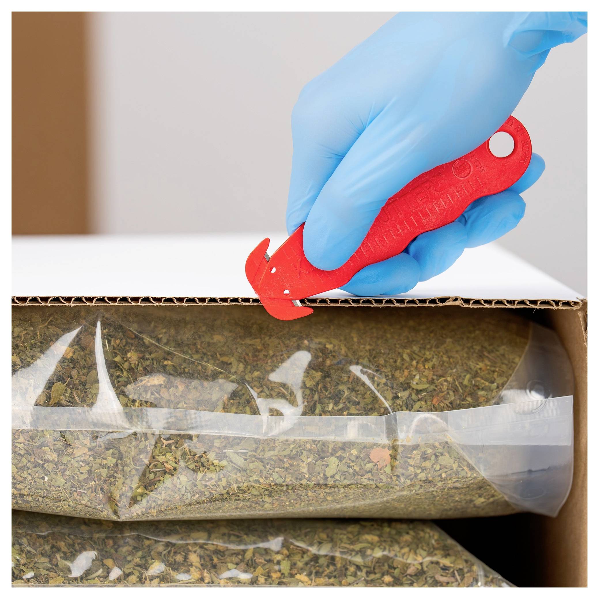 KLEVER KCJ-1SSRX Kutter NSF Food Zone™ Sicherheitsmesser Rot, 10St.