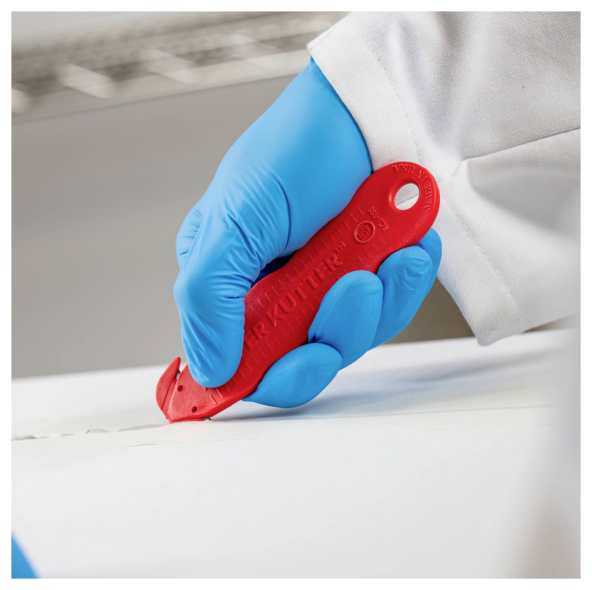 KLEVER KCJ-1SSRX Kutter NSF Food Zone™ Sicherheitsmesser Rot, 10St.