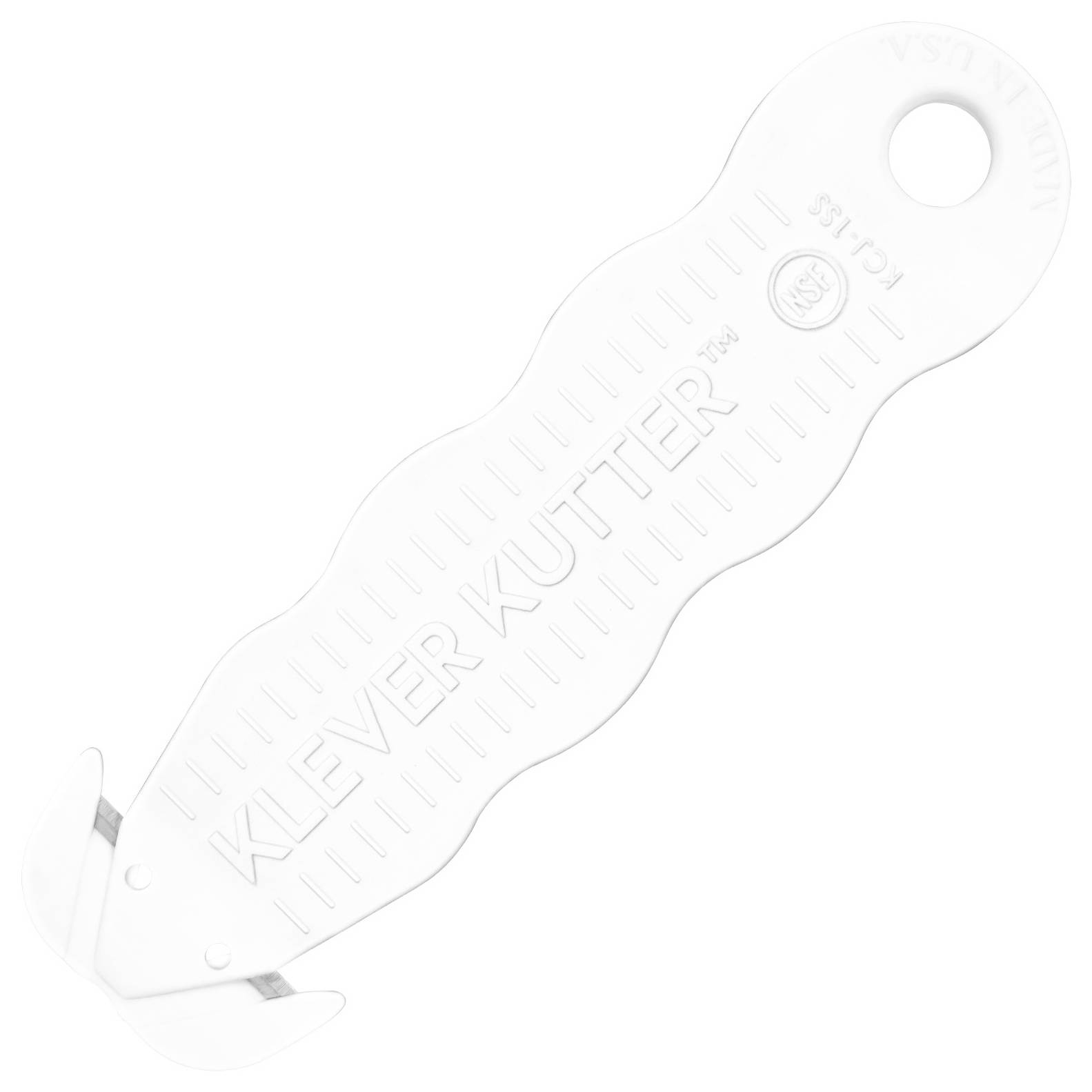 KLEVER KCJ-1SSWX Kutter NSF Food Zone™ Sicherheitsmesser Weiß, 10St.