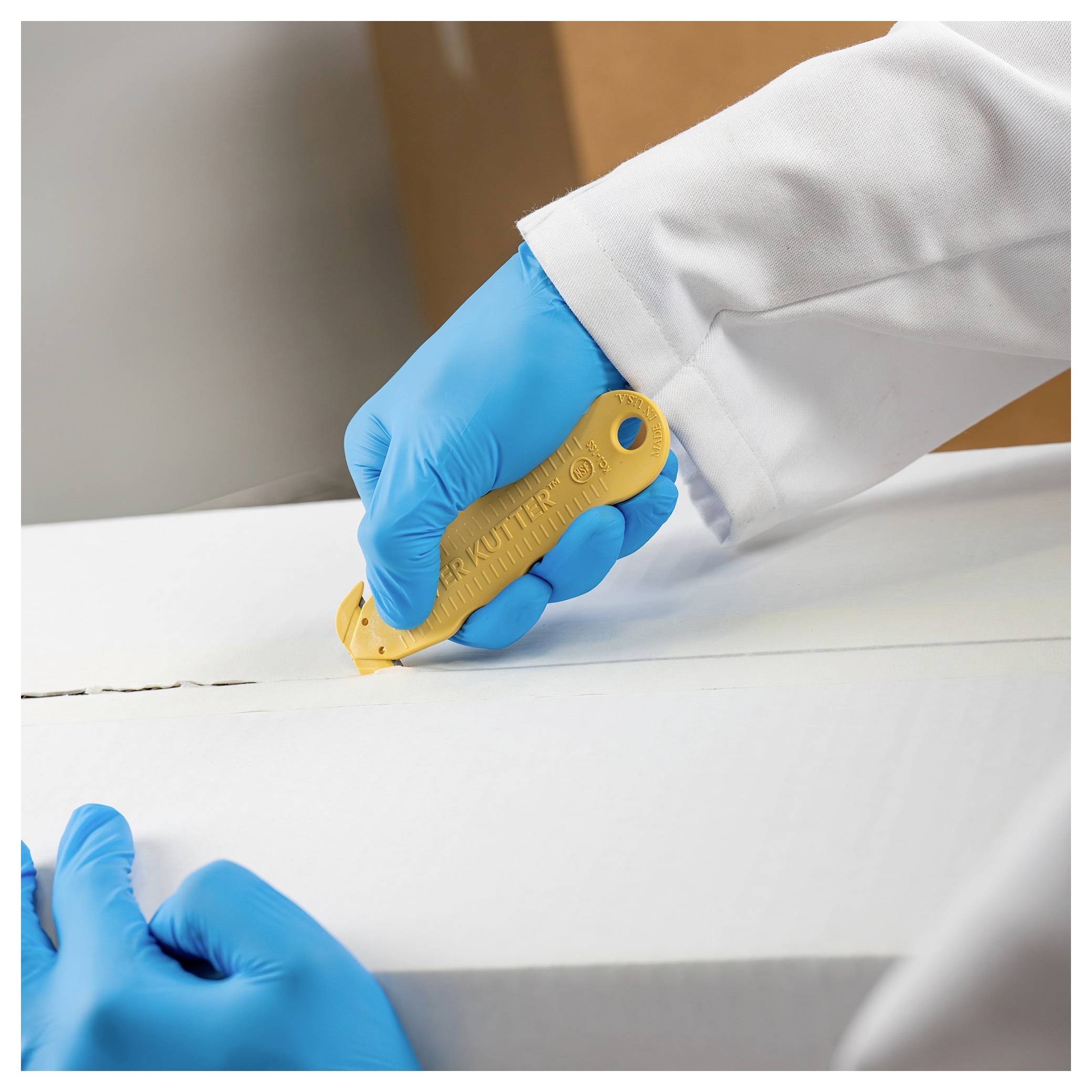 KLEVER KCJ-1SSYX Kutter NSF Food Zone™ Sicherheitsmesser Gelb, 10St.