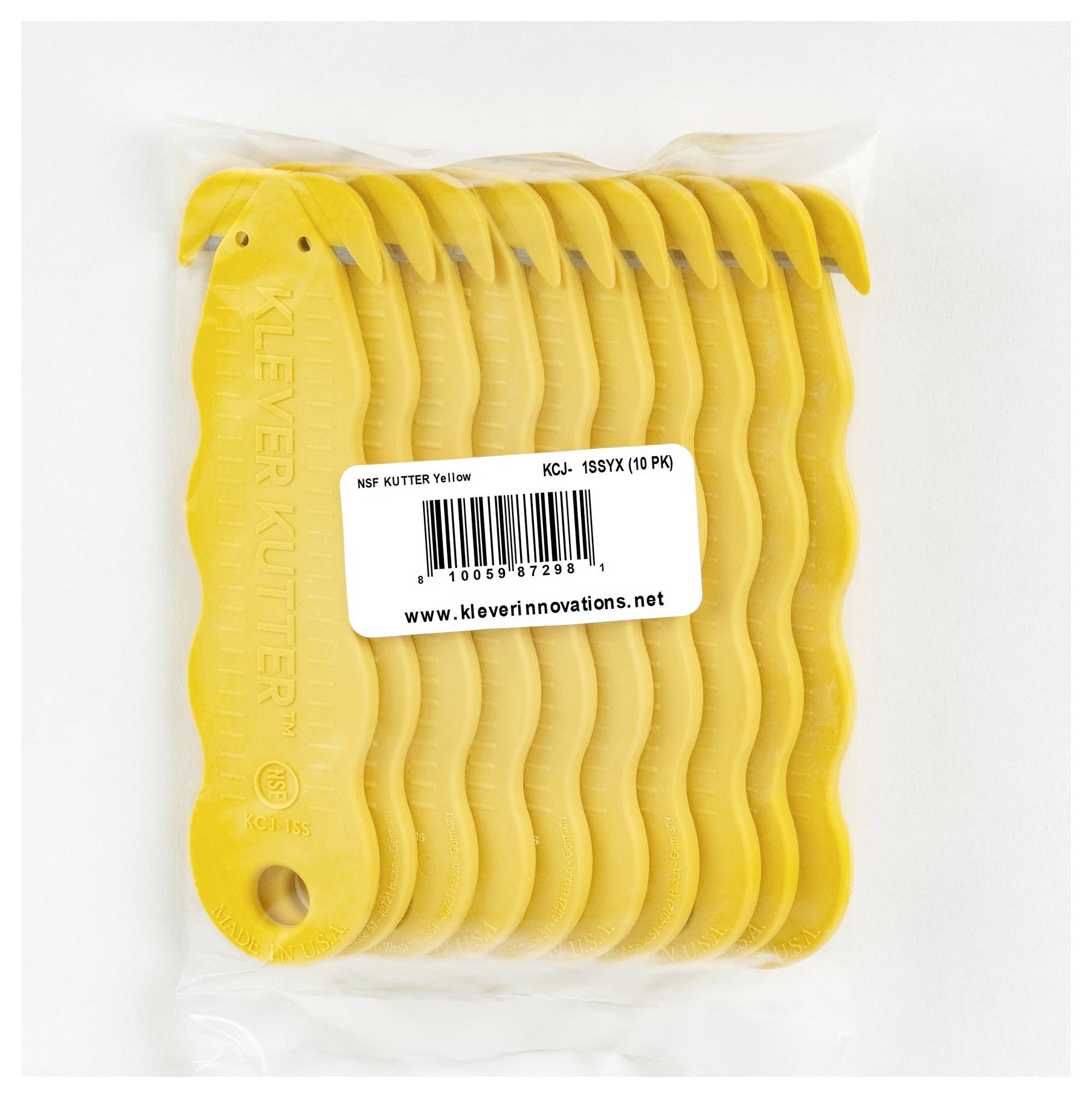 KLEVER KCJ-1SSYX Kutter NSF Food Zone™ Sicherheitsmesser Gelb, 10St.