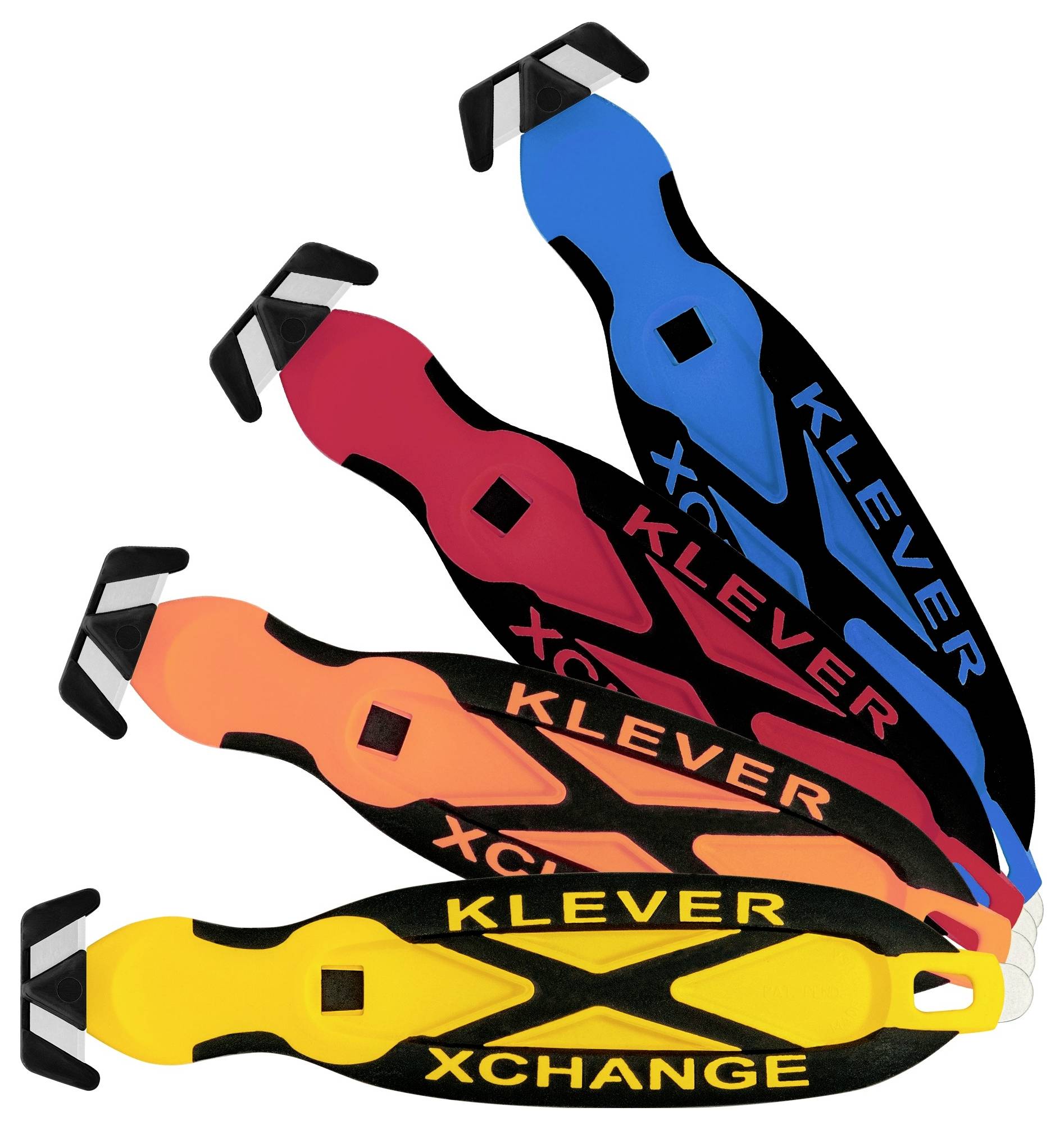KLEVER KCJ-XC-20B XChange™ 20 Sicherheitsmesser Blau-Schwarz, 10St.