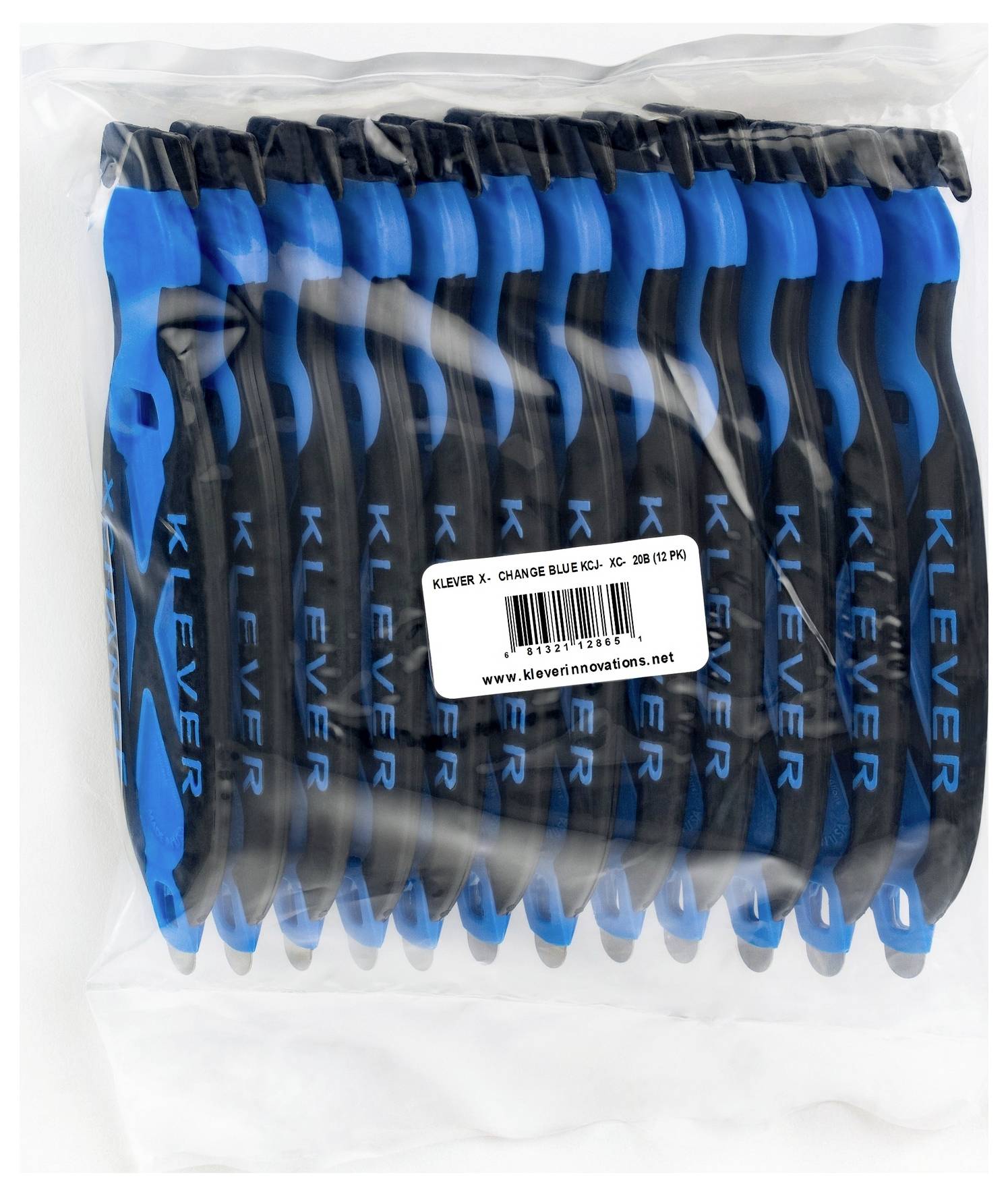 KLEVER KCJ-XC-20B XChange™ 20 Sicherheitsmesser Blau-Schwarz, 10St.