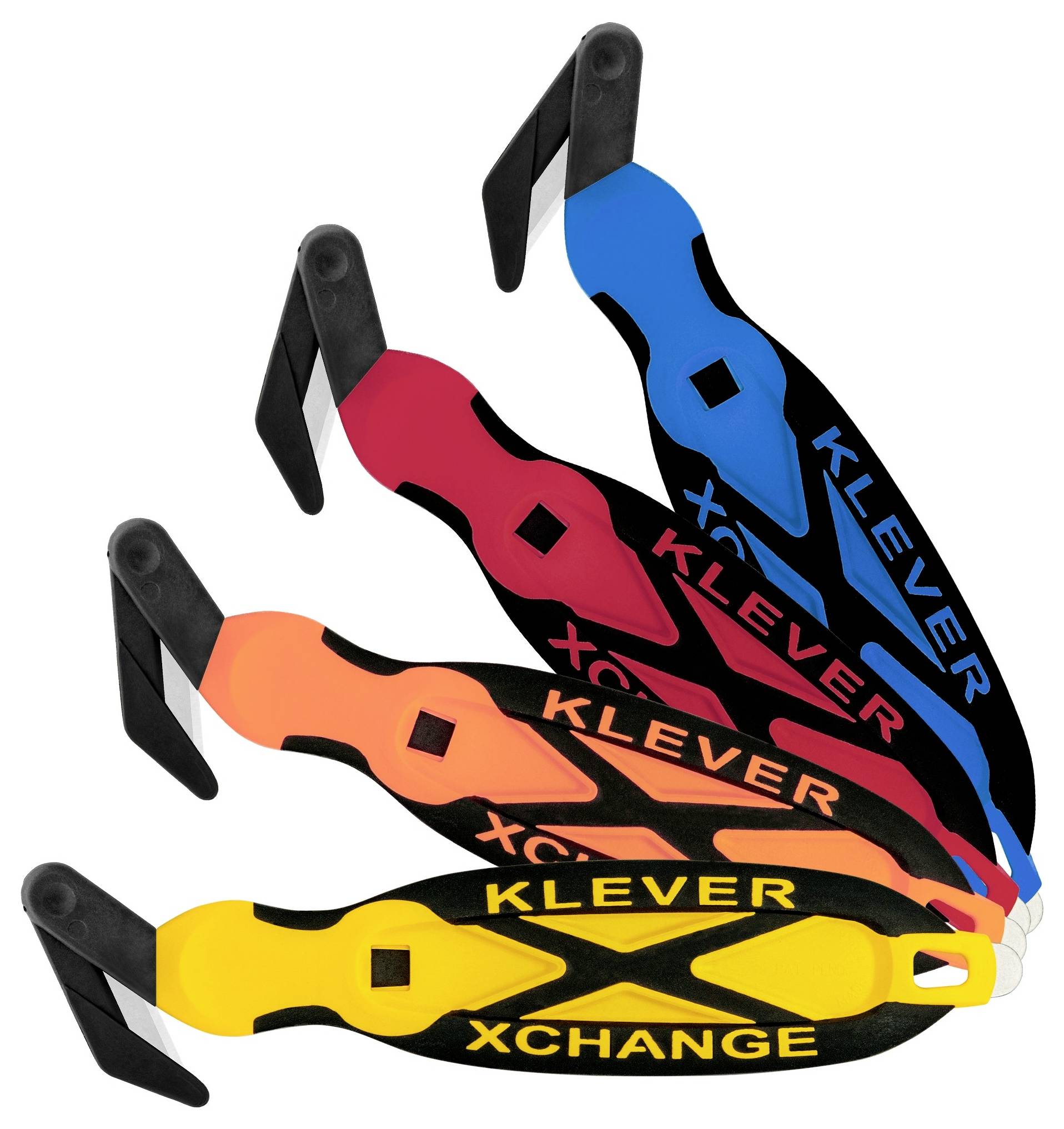 KLEVER KCJ-XC-30R XChange™ 30 Sicherheitsmesser Rot-Schwarz, 10St.