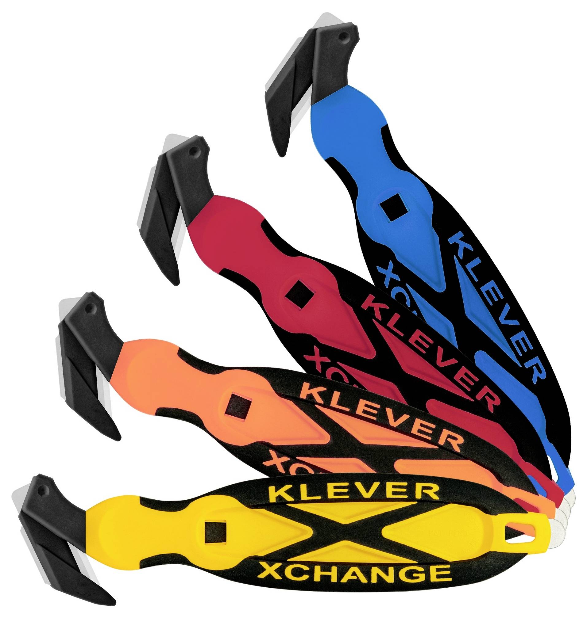 KLEVER KCJ-XC-35B XChange™ 35 Sicherheitsmesser Blau-Schwarz, 10St.