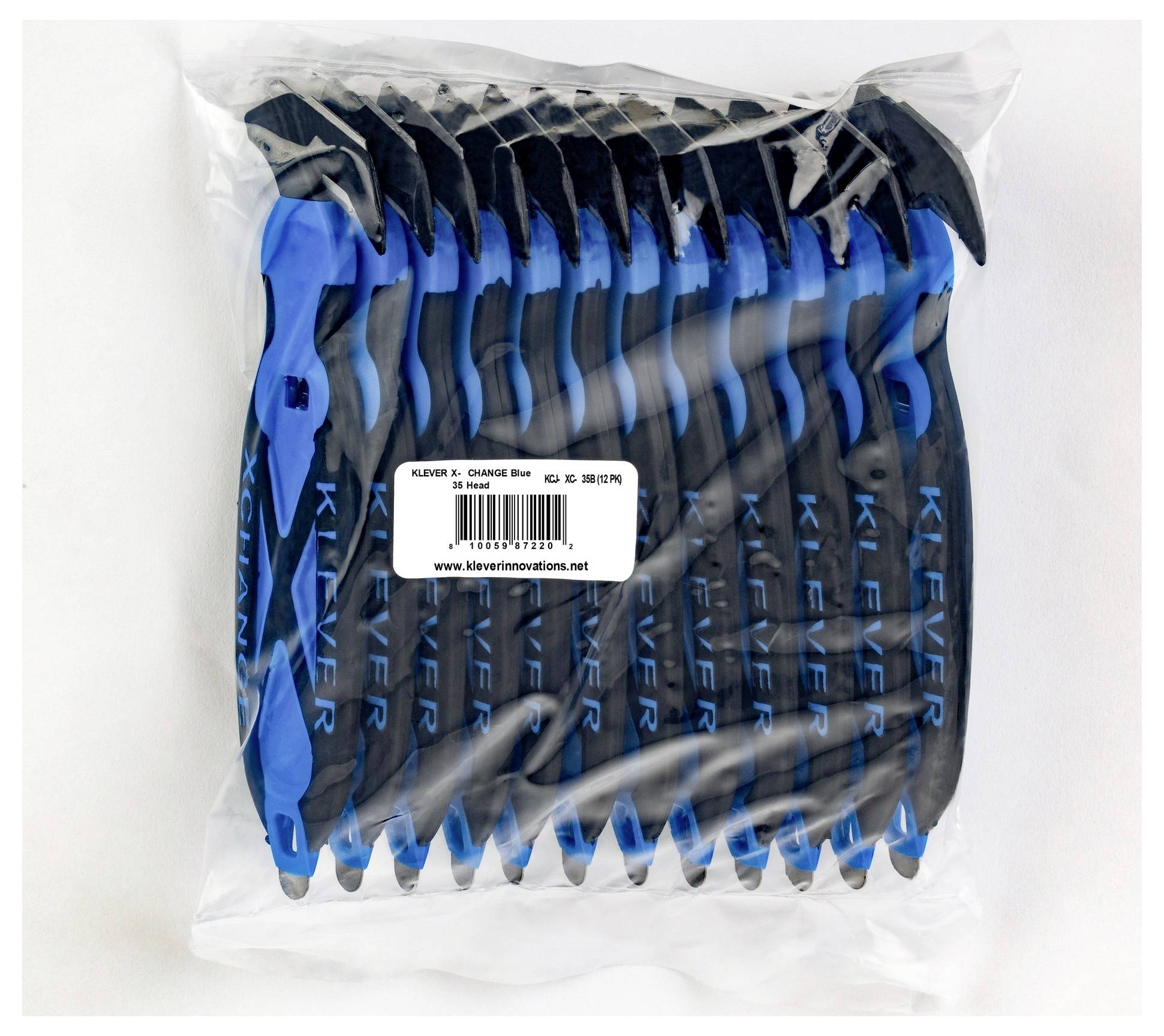 KLEVER KCJ-XC-35B XChange™ 35 Sicherheitsmesser Blau-Schwarz, 10St.