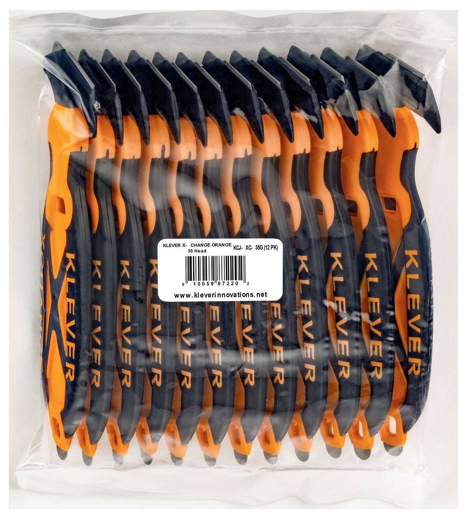 KLEVER KCJ-XC-35G XChange™ 35 Sicherheitsmesser Orange-Schwarz, 10St.
