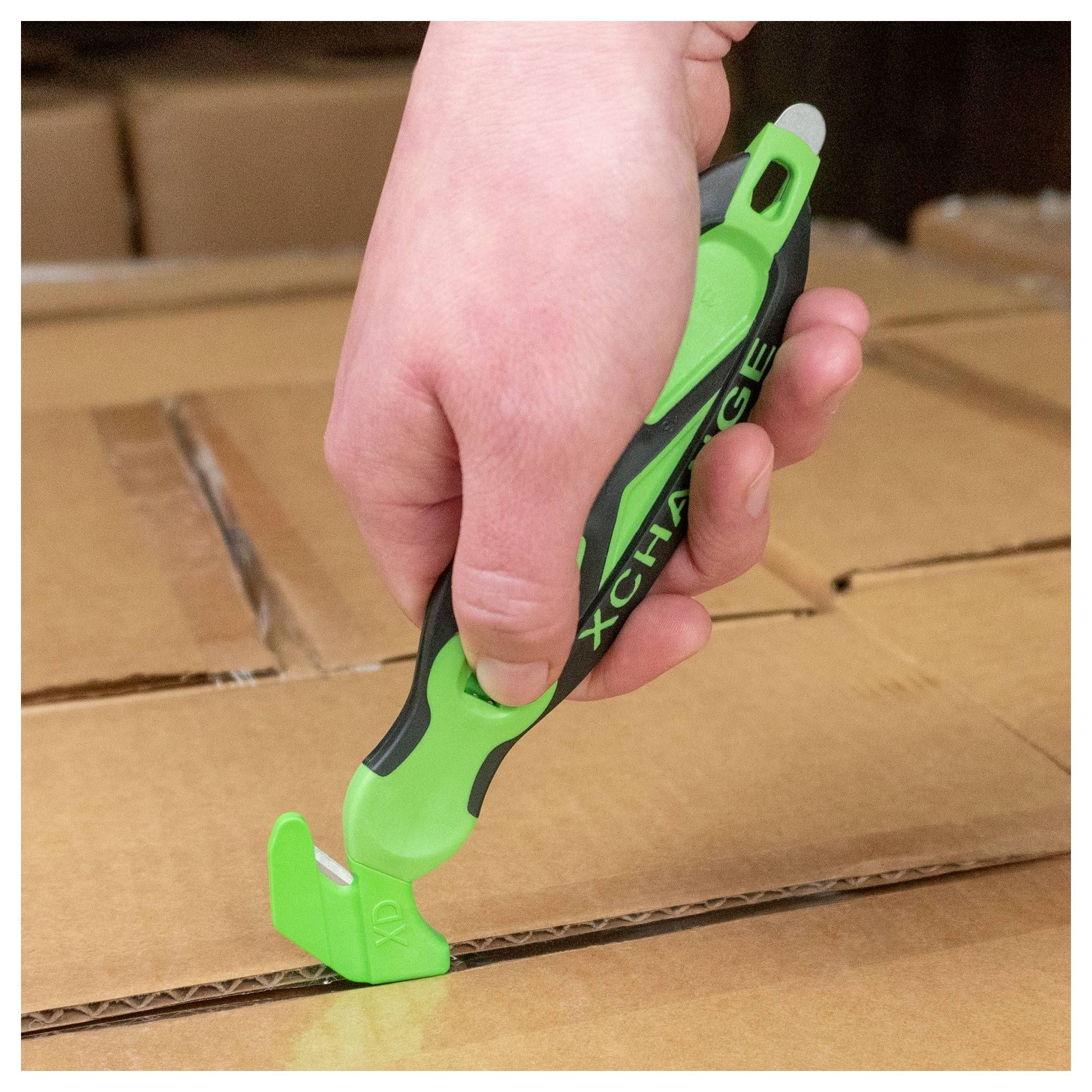 KLEVER KCJ-XC-65X XChange™ 65 Kleen™ Sicherheitsmesser Grün-Schwarz, 10St.