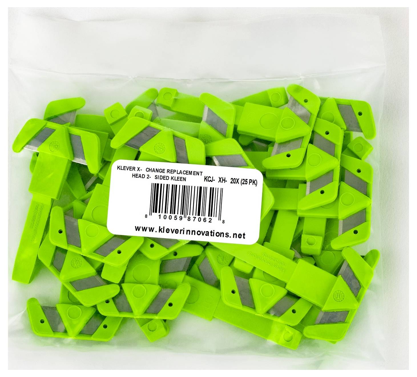 KLEVER KCJ-XH-20X XChange™ 20 Kleen™ Sicherheitsmesser-Ersatzklinge Grün, 25St.