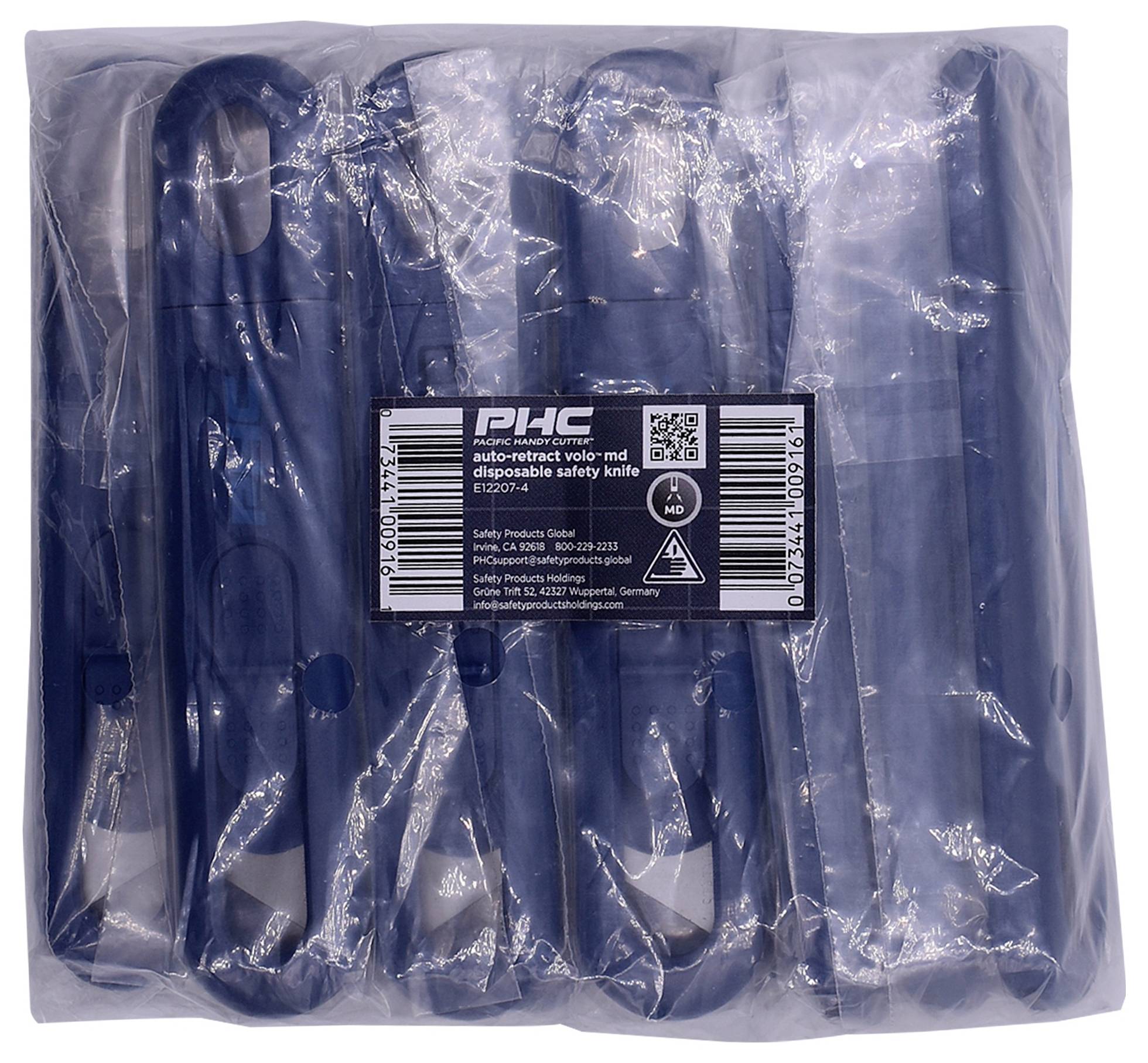 PHC E12207-4-01 Auto-Retract Volo™ Einweg-MD-Sicherheitsmesser (Klinge mit spitzer Spitze) 1St.